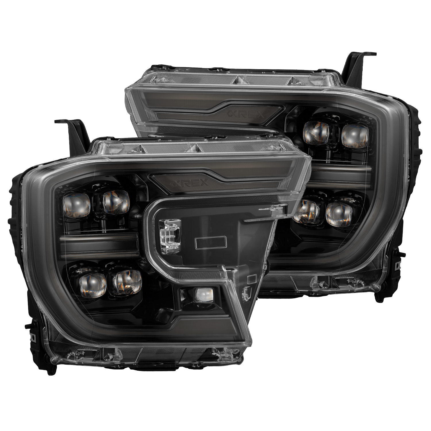 24-26 Ford Ranger / Raptor NOVA-Series LED Projector Headlights Alpha-Black - Apollo Off-Road