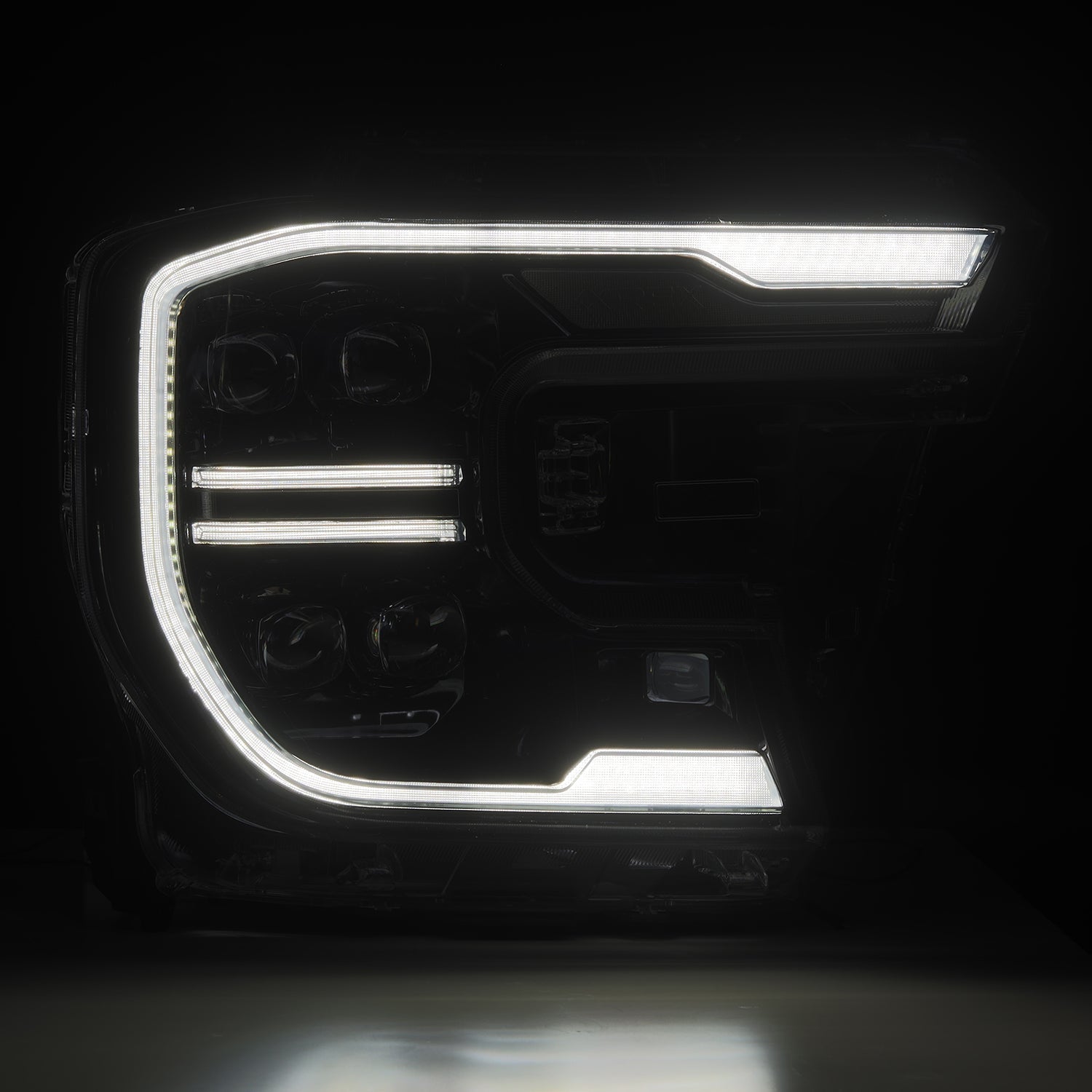 24-26 Ford Ranger / Raptor NOVA-Series LED Projector Headlights Alpha-Black - Apollo Off-Road