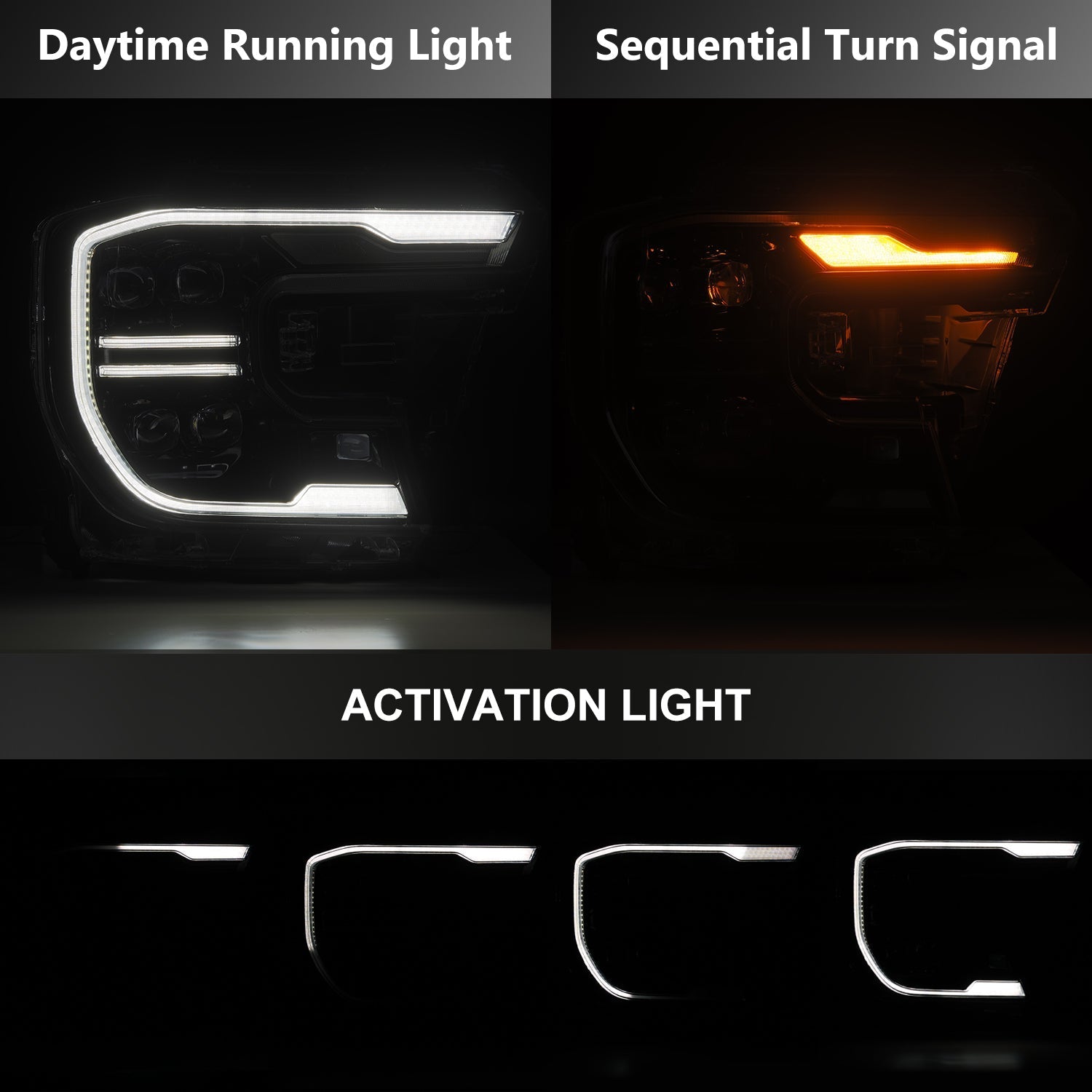 24-26 Ford Ranger / Raptor NOVA-Series LED Projector Headlights Alpha-Black - Apollo Off-Road