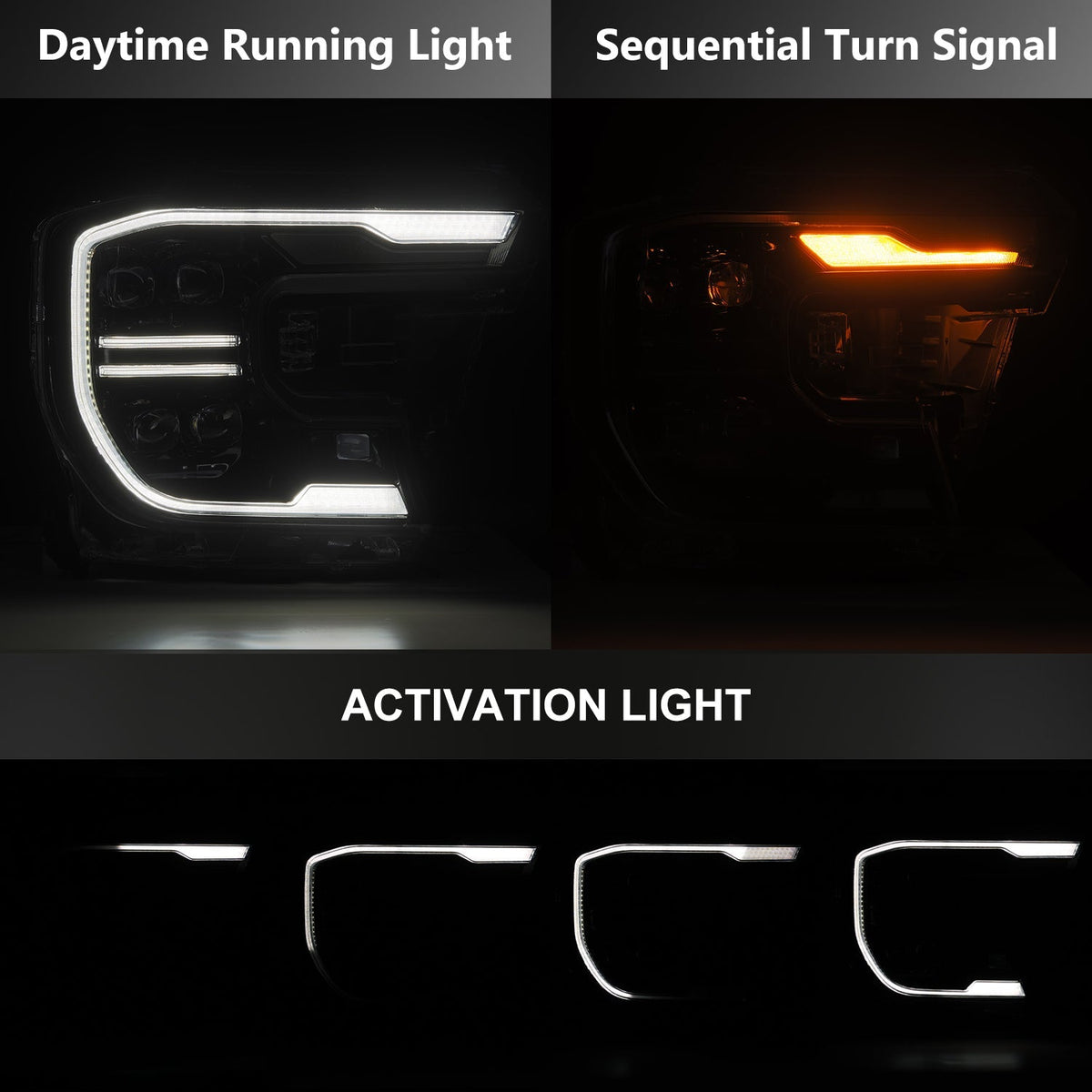 24-26 Ford Ranger / Raptor NOVA-Series LED Projector Headlights Alpha-Black - Apollo Off-Road