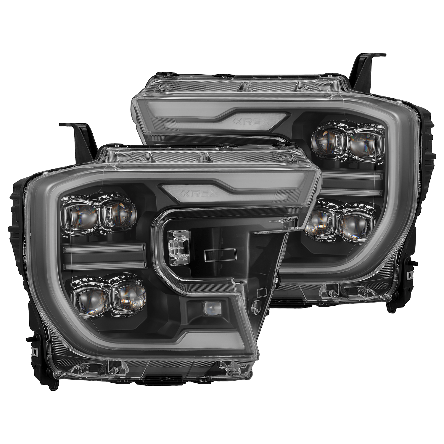 24-26 Ford Ranger / Raptor NOVA-Series LED Projector Headlights Black - Apollo Off-Road