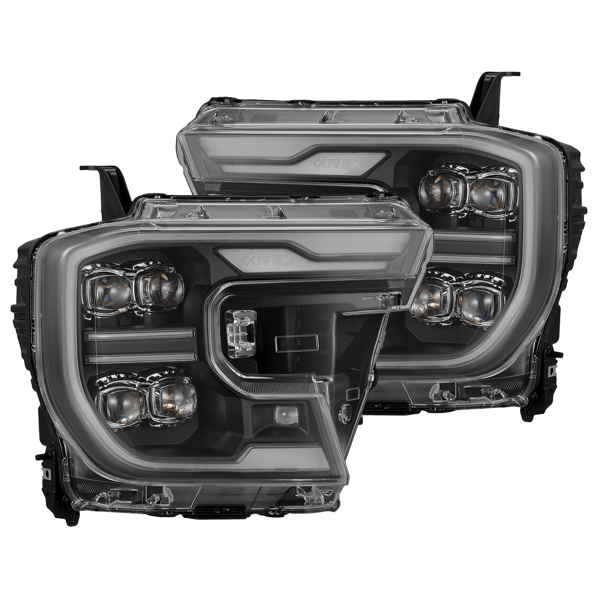 24-26 Ford Ranger / Raptor NOVA-Series LED Projector Headlights Black - Apollo Off-Road