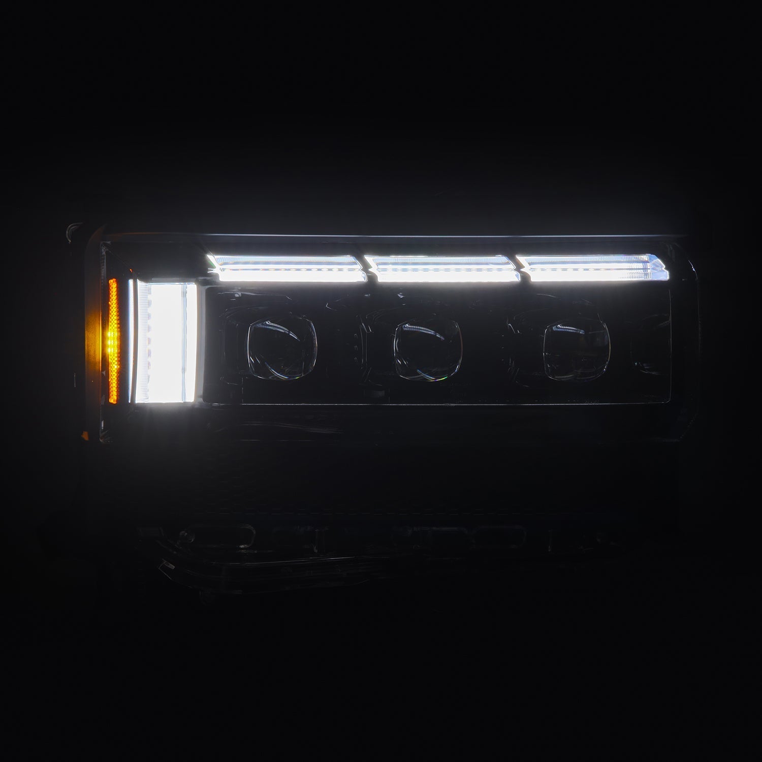 24-26 Toyota Land Cruiser NOVA-Series LED Projector Headlights Alpha-Black - Apollo Off-Road