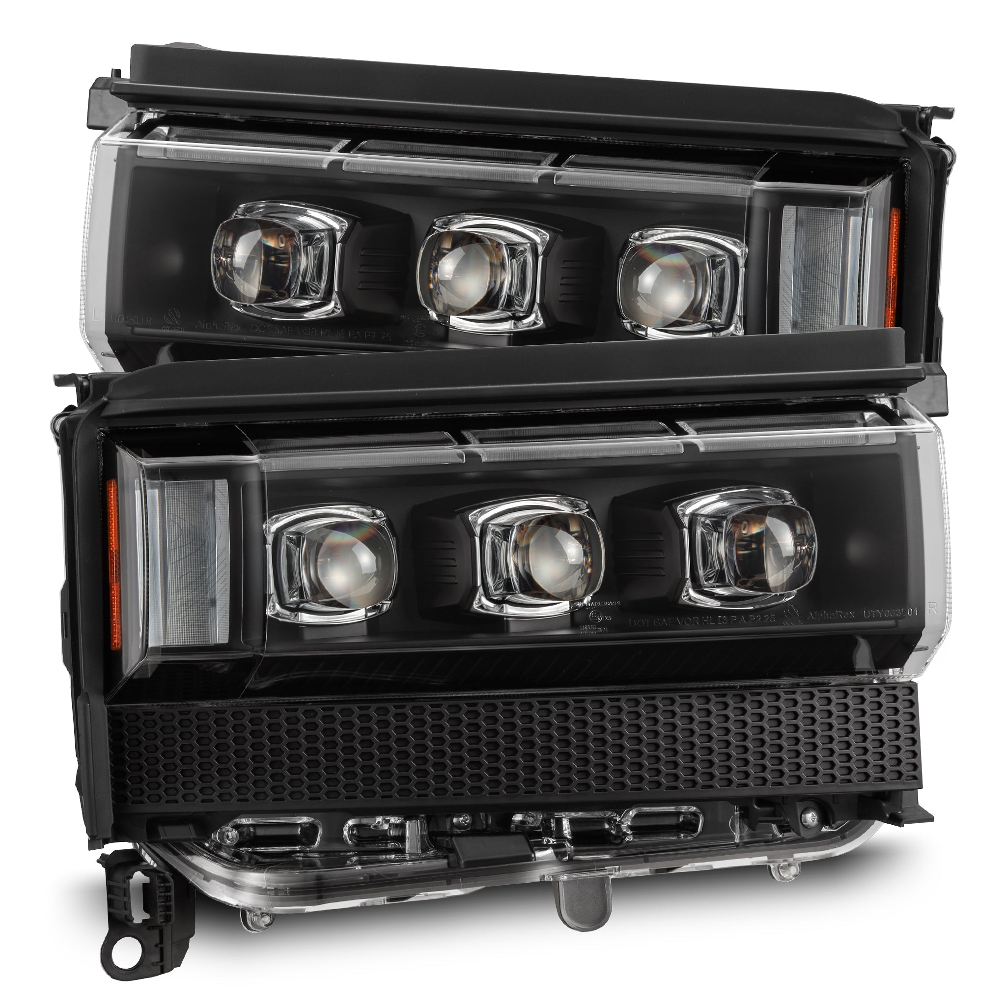 24-26 Toyota Land Cruiser NOVA-Series LED Projector Headlights Black - Apollo Off-Road