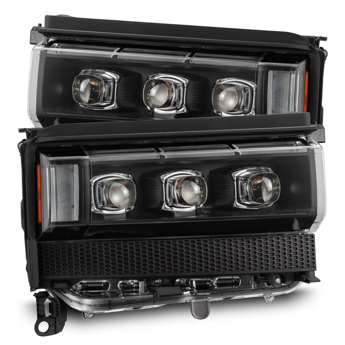 24-26 Toyota Land Cruiser NOVA-Series LED Projector Headlights Black - Apollo Off-Road