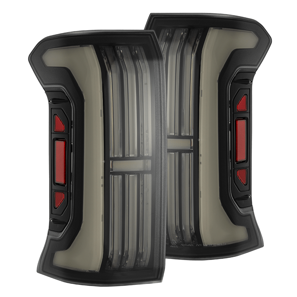 24-25 Toyota Tacoma NOVA-Series Prismatic LED Tail Lights Alpha-Black - Apollo Off-Road