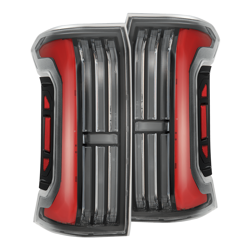 24-25 Toyota Tacoma NOVA-Series Prismatic LED Tail Lights Black-Red - Apollo Off-Road