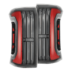 24-25 Toyota Tacoma NOVA-Series Prismatic LED Tail Lights Black-Red - Apollo Off-Road