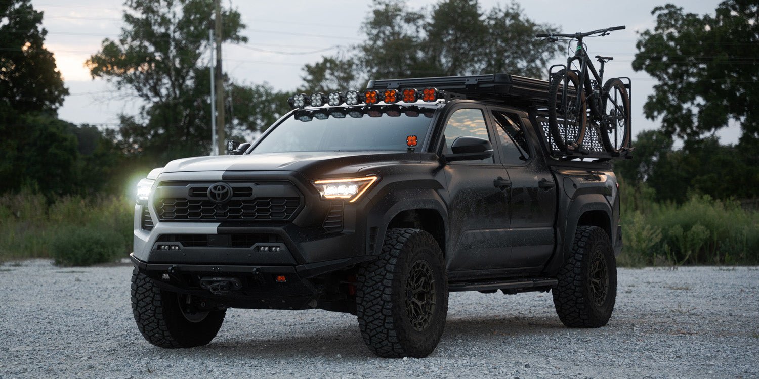 24-24 Toyota Tacoma NOVA-Series LED Projector Headlights Alpha-Black - Apollo Off-Road