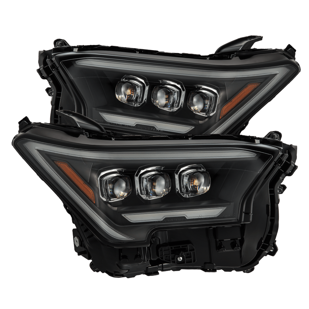 24-24 Toyota Tacoma NOVA-Series LED Projector Headlights Black - Apollo Off-Road
