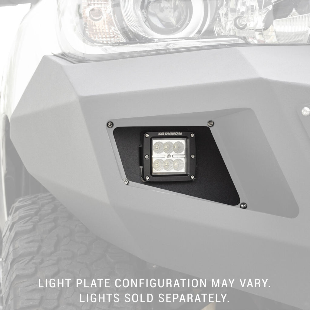 BR6/BR11 Light Plates Textured Black Designed for Rigid D-Series Dually 2010-2018 Dodge Ram 2500/3500 Go Rhino