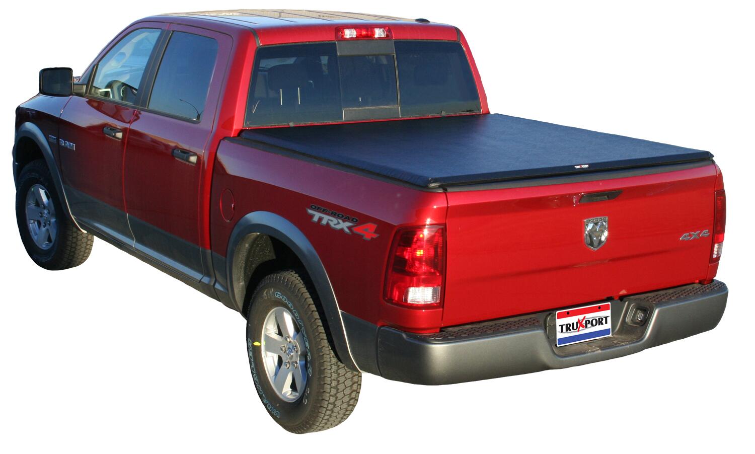 TruXport Tonneau Cover Black 2009-2018 (2019-2023 Classic) Ram 1500/2010-2025 2500/3500 8 Foot Bed without RamBox Truxedo