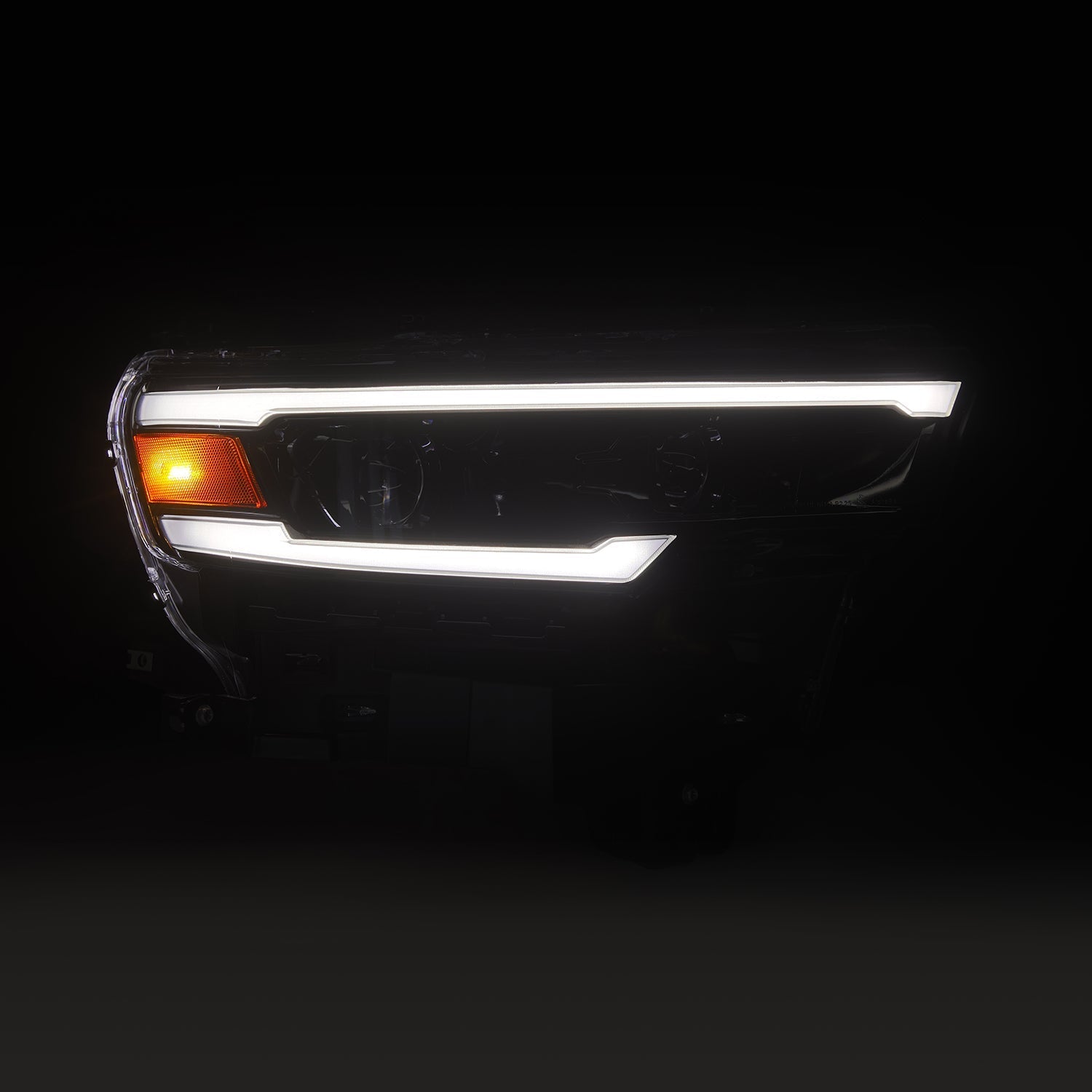 25-26 Ram 1500 LUXX-Series LED Projector Headlights Alpha-Black - Apollo Off-Road