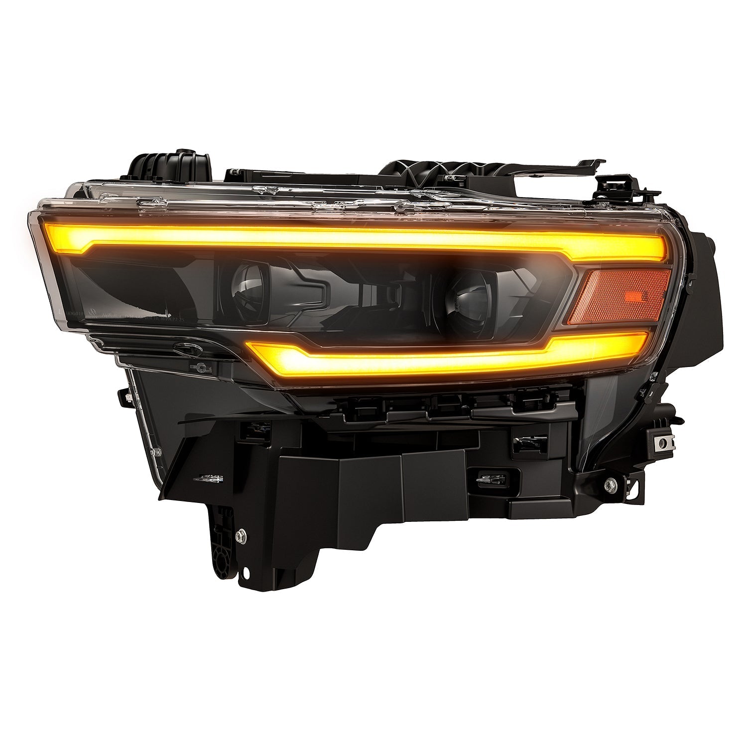 25-26 Ram 1500 LUXX-Series LED Projector Headlights Alpha-Black - Apollo Off-Road