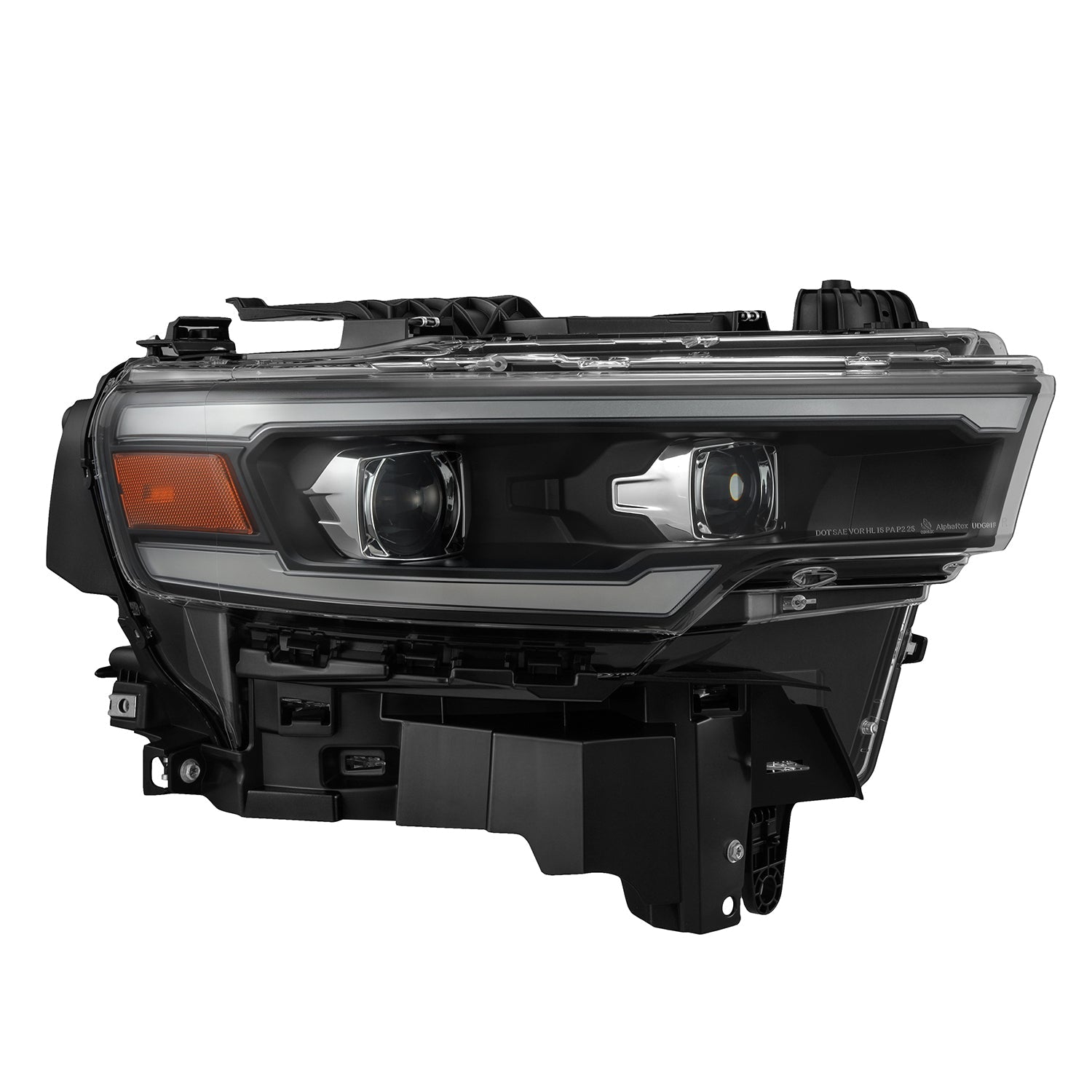 25-26 Ram 1500 LUXX-Series LED Projector Headlights Black - Apollo Off-Road
