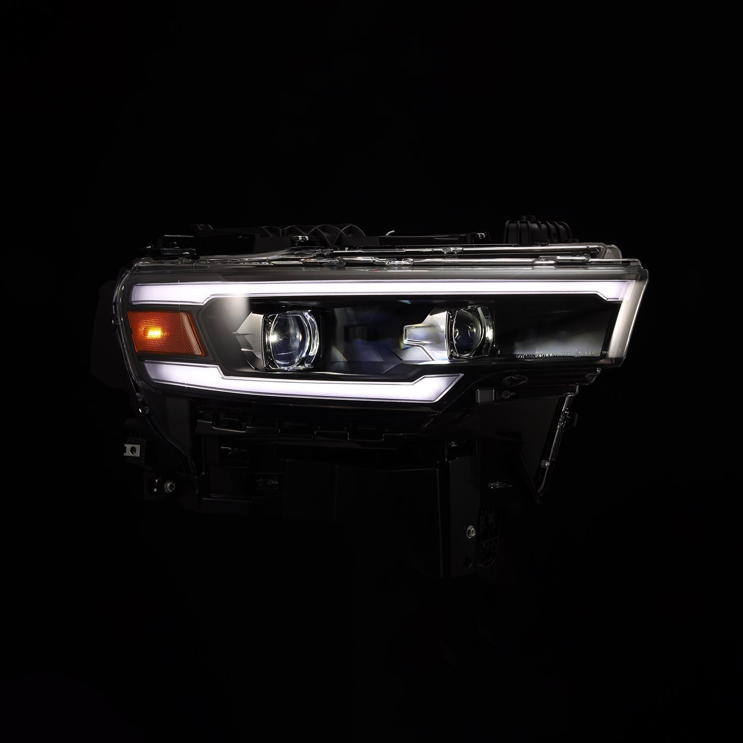 25-26 Ram 1500 LUXX-Series LED Projector Headlights Black - Apollo Off-Road