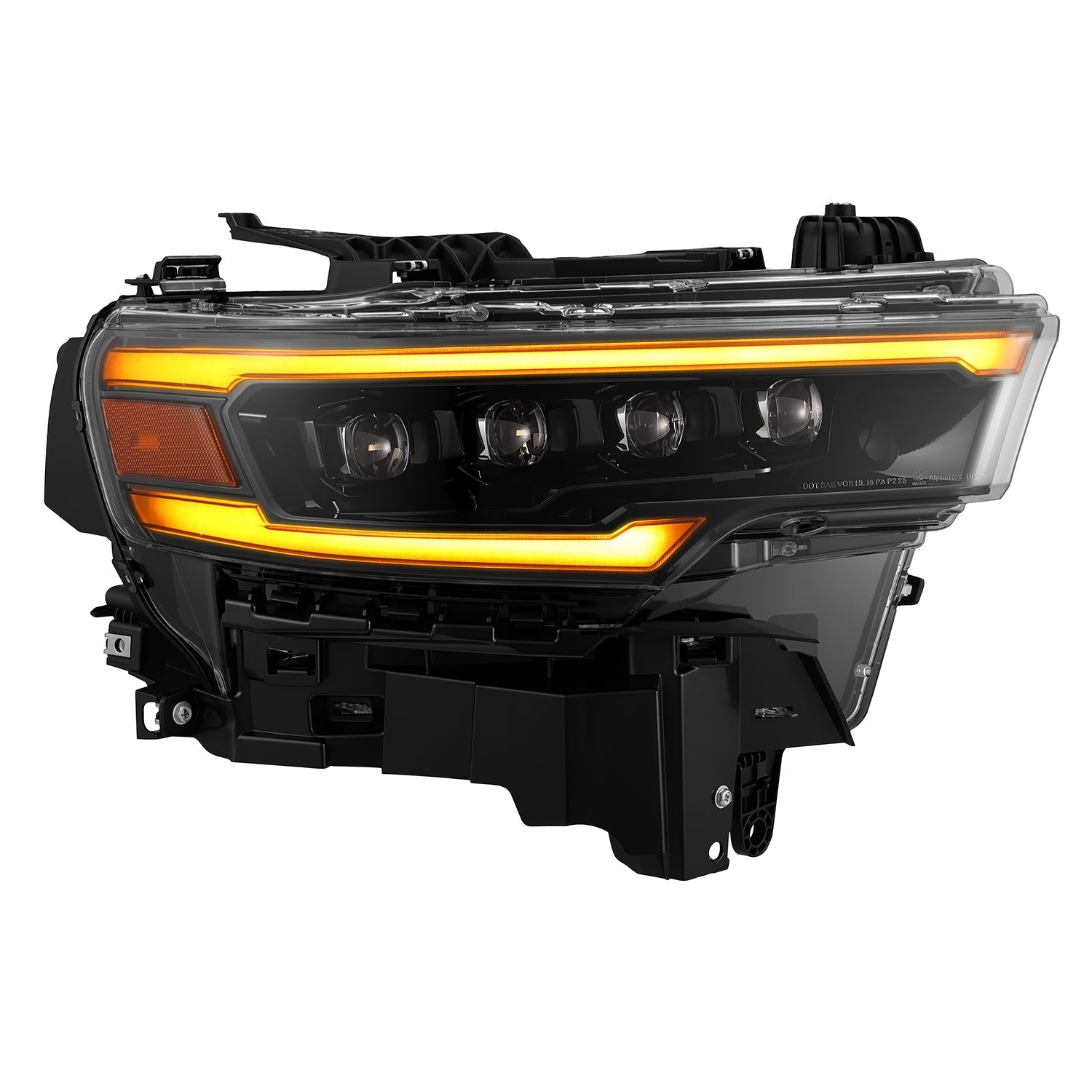 25-26 Ram 1500 NOVA-Series LED Projector Headlights Alpha-Black - Apollo Off-Road