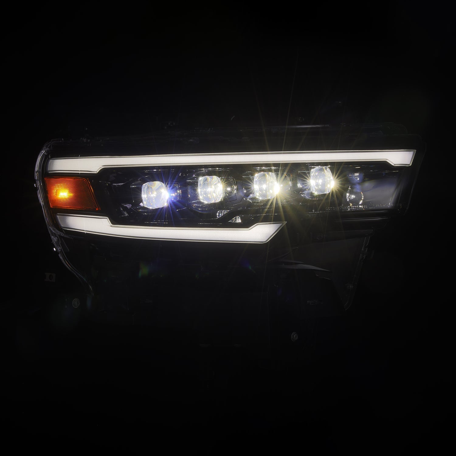 25-26 Ram 1500 NOVA-Series LED Projector Headlights Alpha-Black - Apollo Off-Road