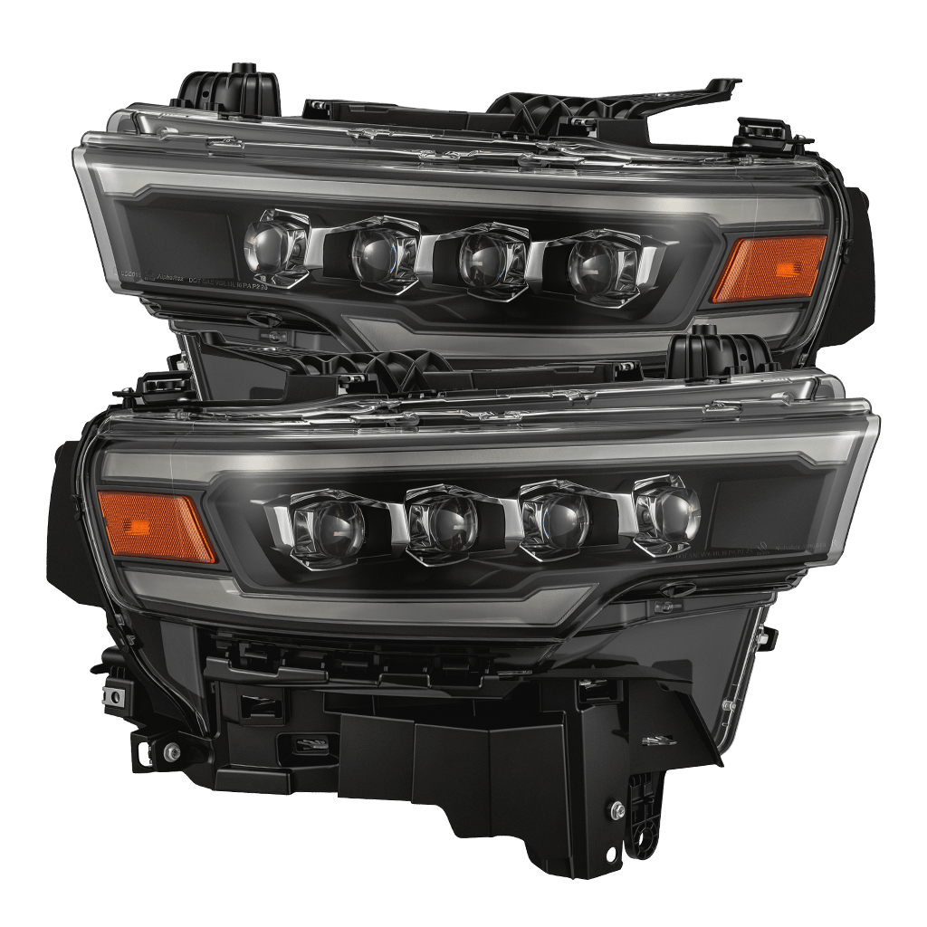 25-26 Ram 1500 NOVA-Series LED Projector Headlights Black - Apollo Off-Road