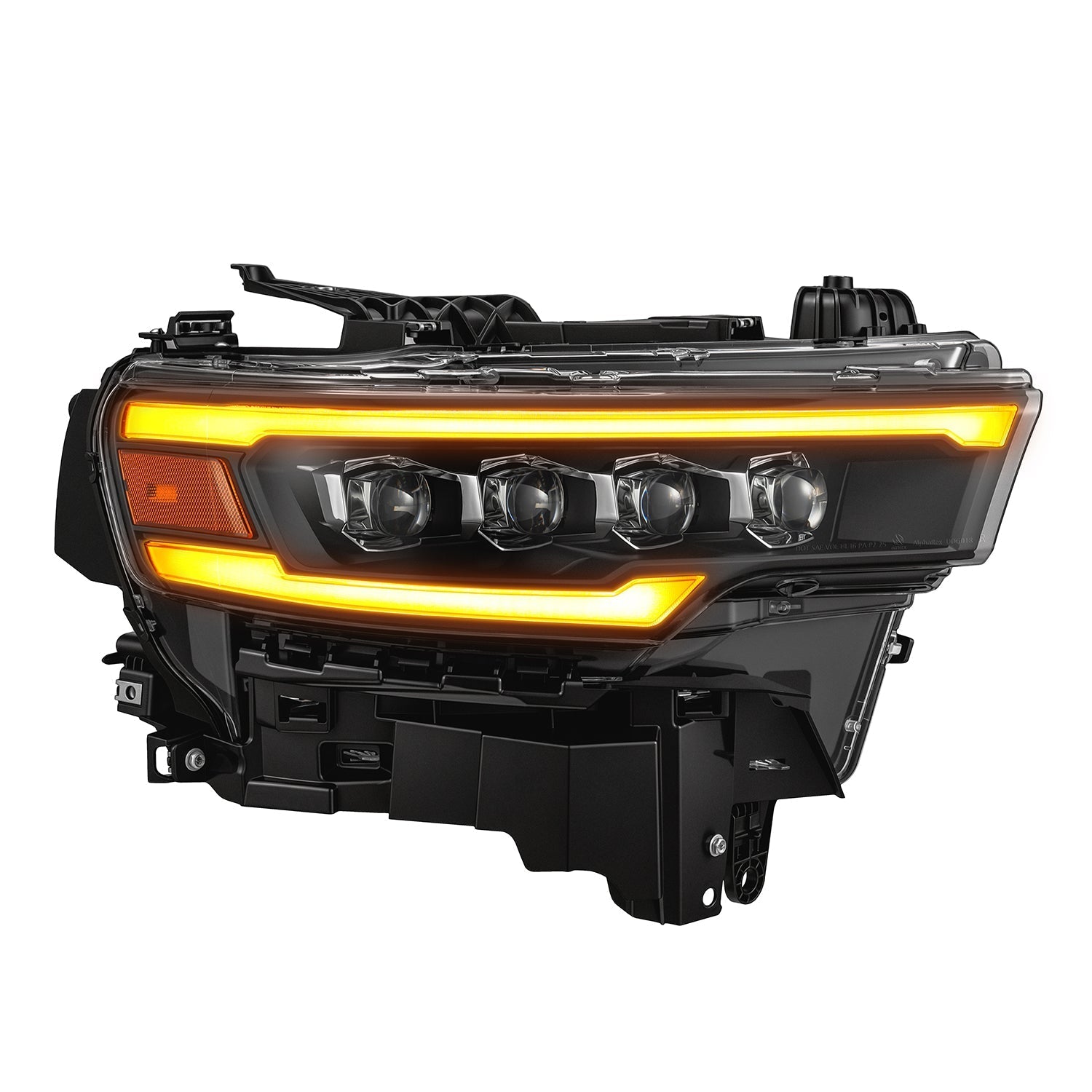 25-26 Ram 1500 NOVA-Series LED Projector Headlights Black - Apollo Off-Road