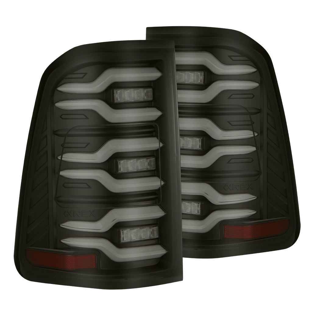 25-25 Ram 1500 LUXX-Series LED Tail Lights Black - Apollo Off-Road