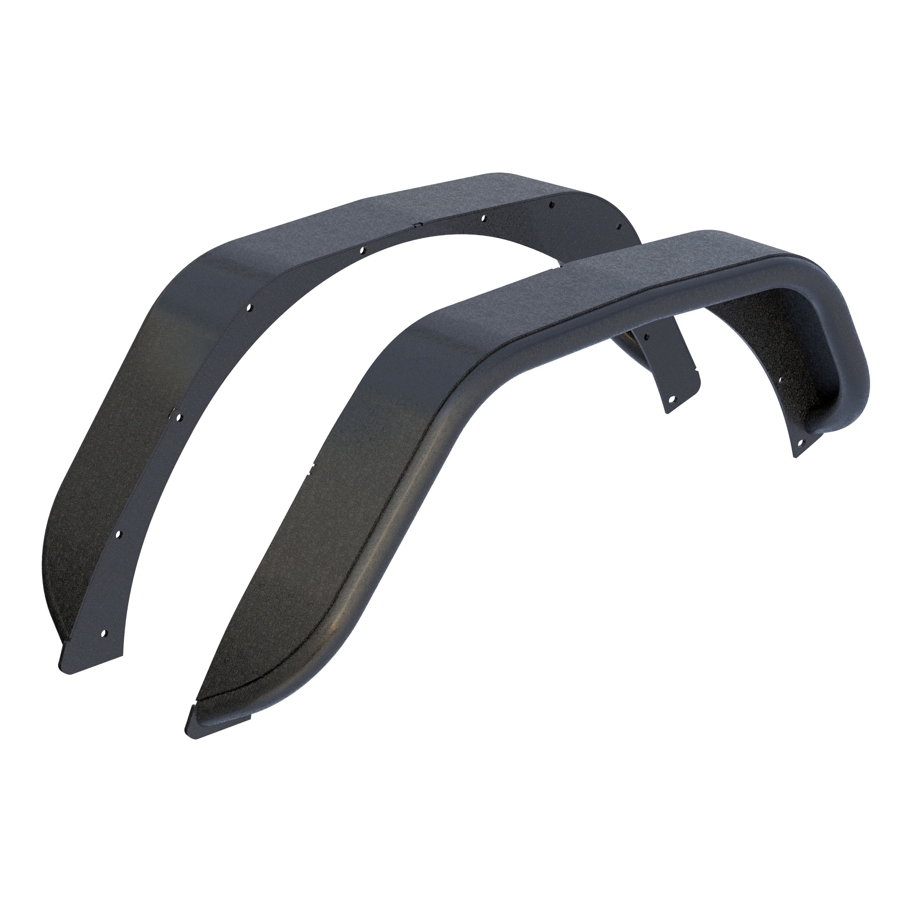 ARIES Jeep Wrangler JL Textured Black Aluminum Rear Fender Flares, 2018-2026 Jeep Wrangler