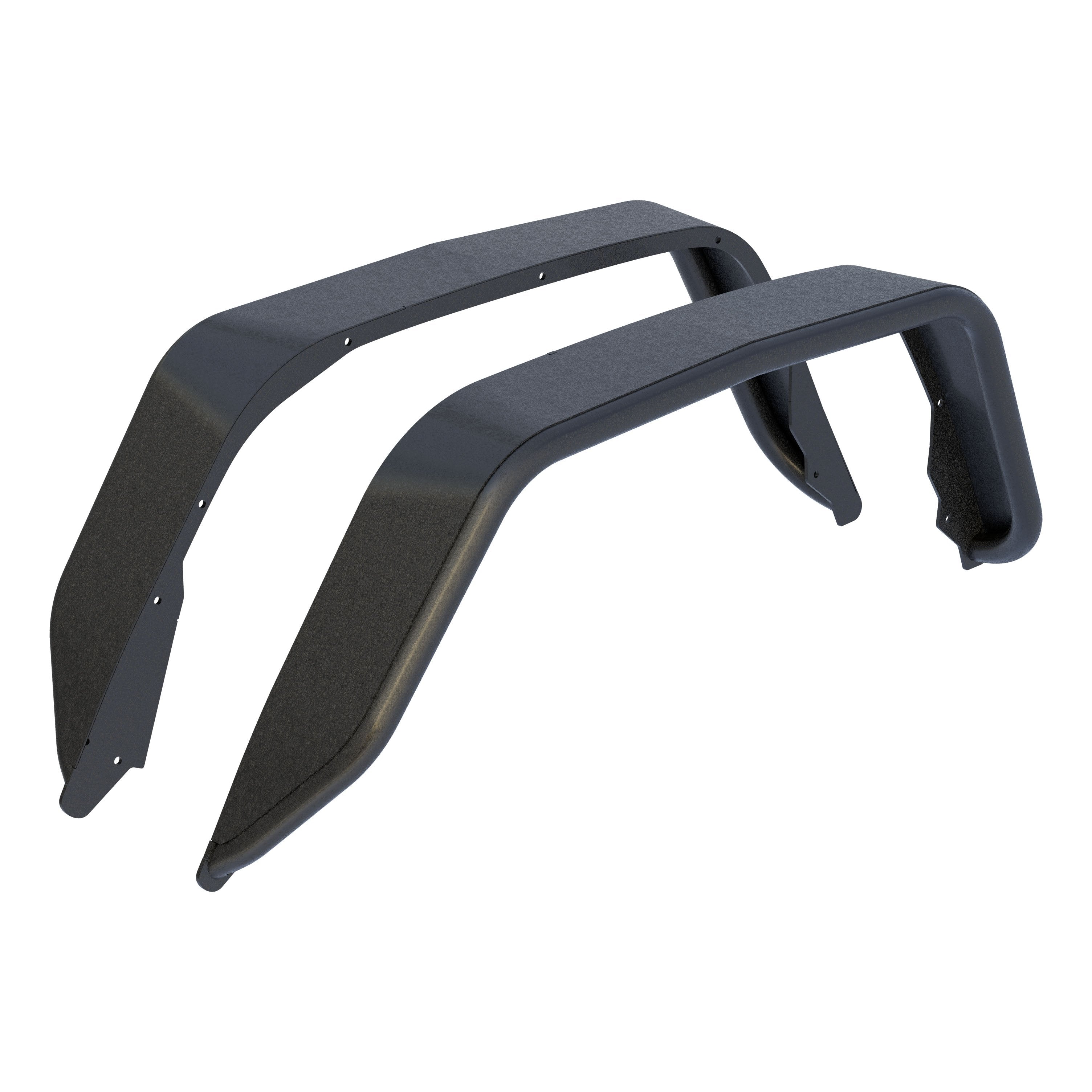 ARIES Jeep Gladiator JT Textured Black Aluminum Rear Fender Flares, 2020-2026 Jeep Gladiator