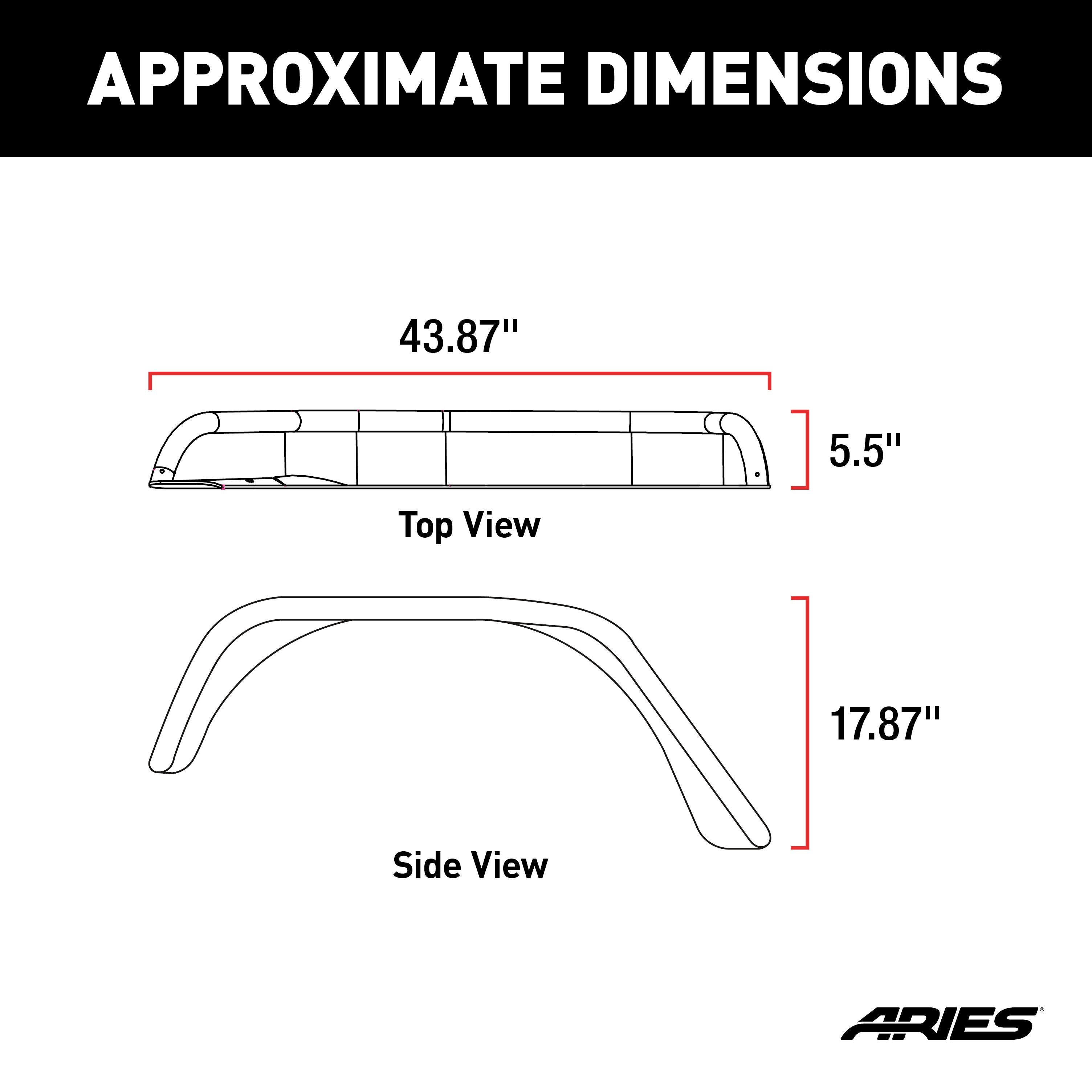 ARIES Jeep Wrangler JK Smooth Black Aluminum Rear Fender Flares, 2018 Jeep Wrangler