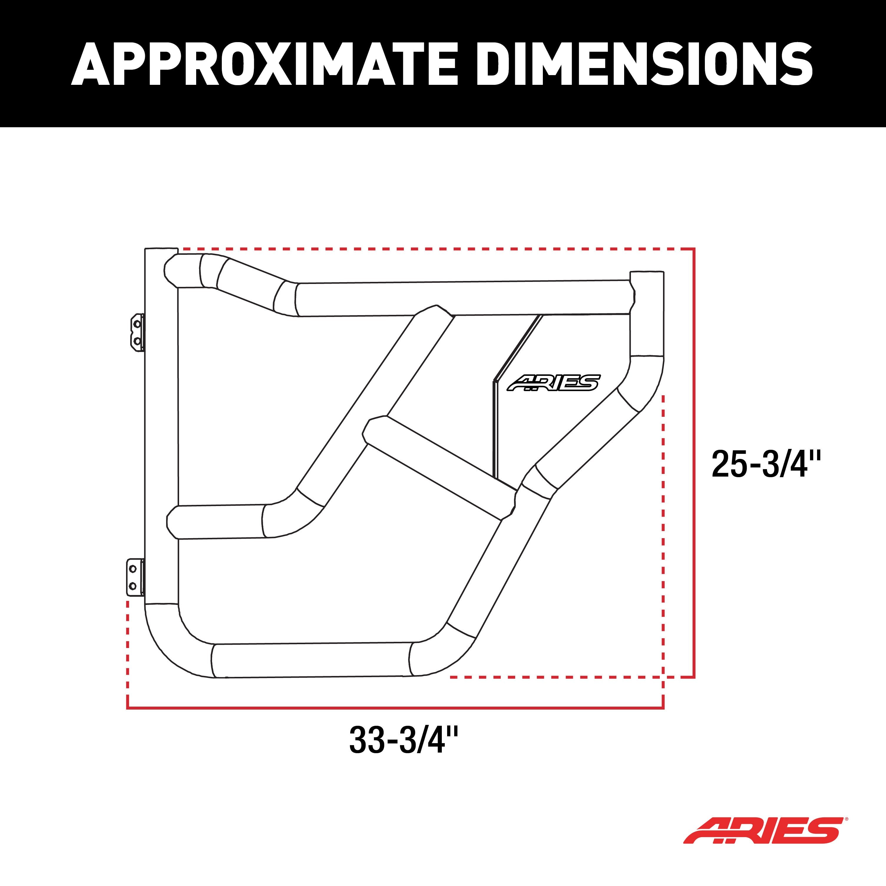 ARIES Rear Tube Doors for Ford Bronco 4-Door, 2021-2026 Ford Bronco