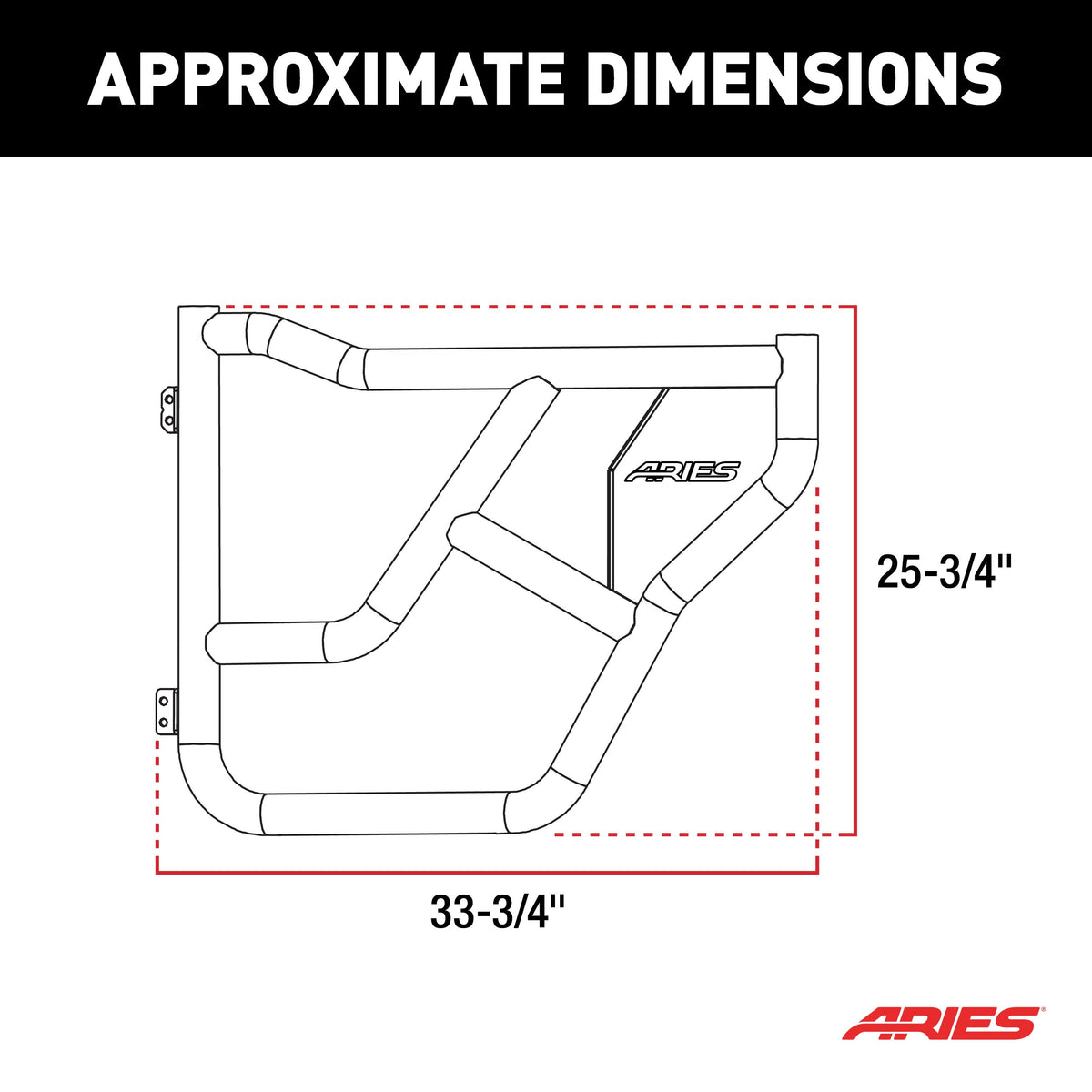 ARIES Rear Tube Doors for Ford Bronco 4-Door, 2021-2026 Ford Bronco