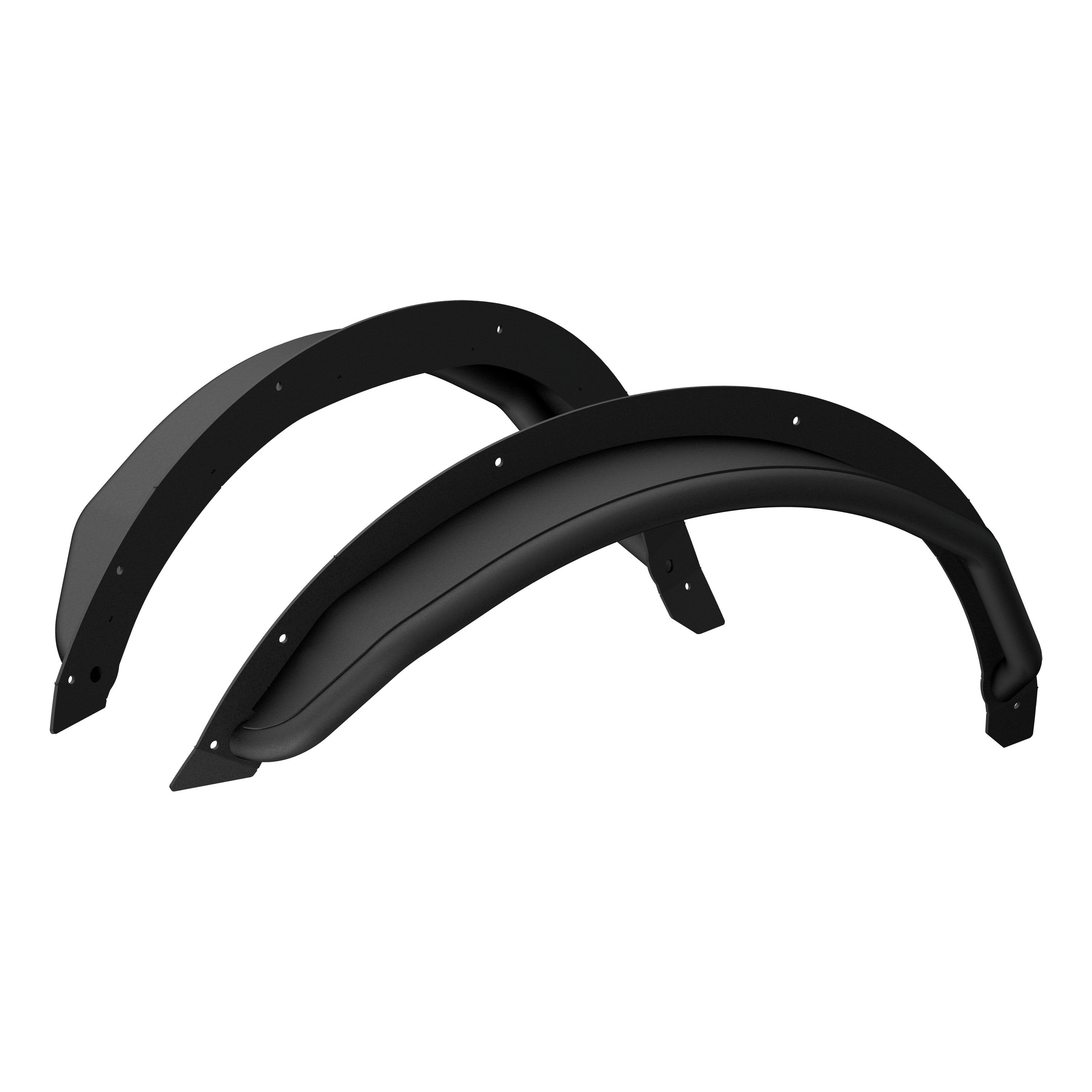 ARIES Ford Bronco Smooth Black Aluminum Tubular-Style Rear Fender Flares for 4-Door, 2021-2026 Ford Bronco