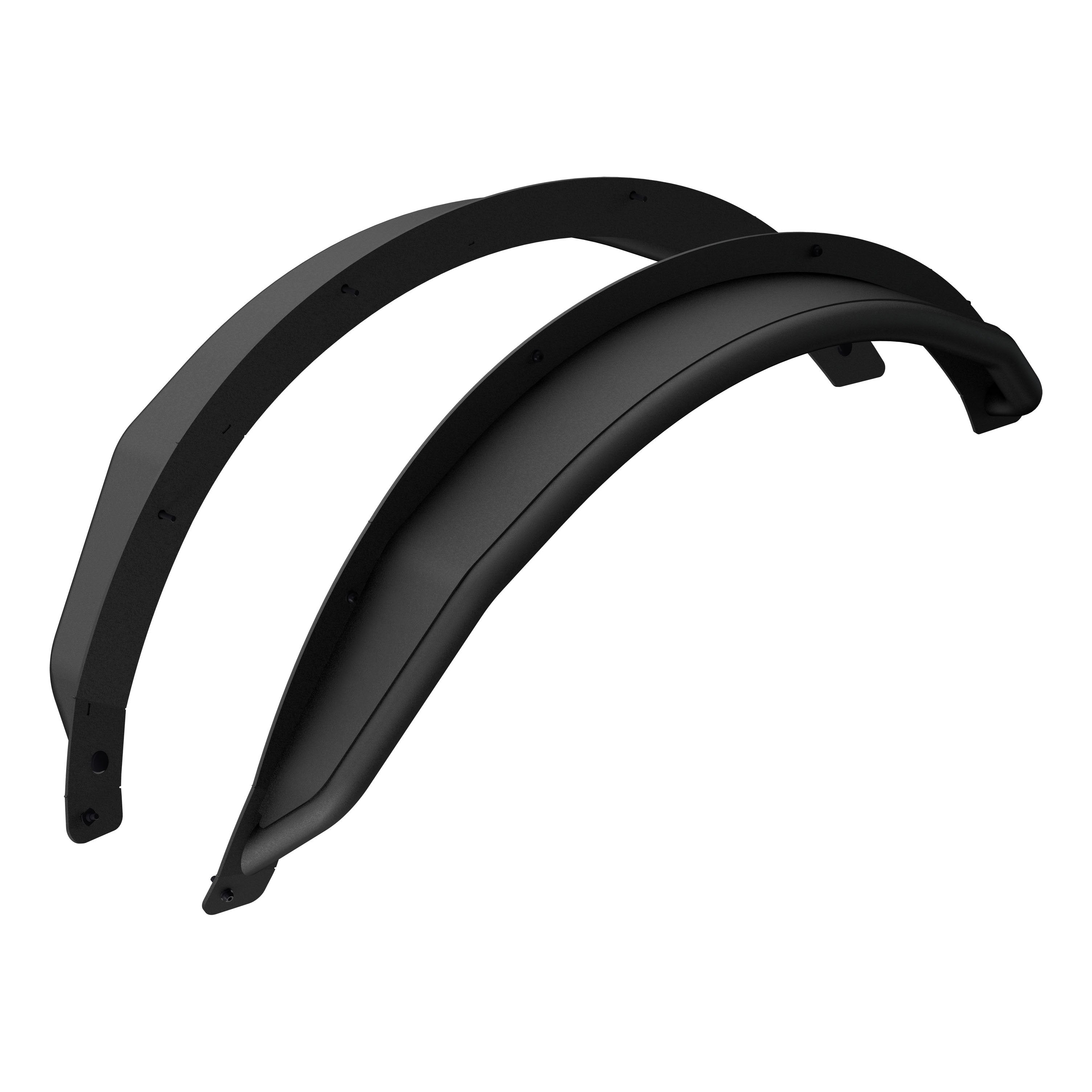 ARIES Ford Bronco Smooth Black Aluminum Tubular-Style Rear Fender Flares for 2-Door, 2021-2026 Ford Bronco