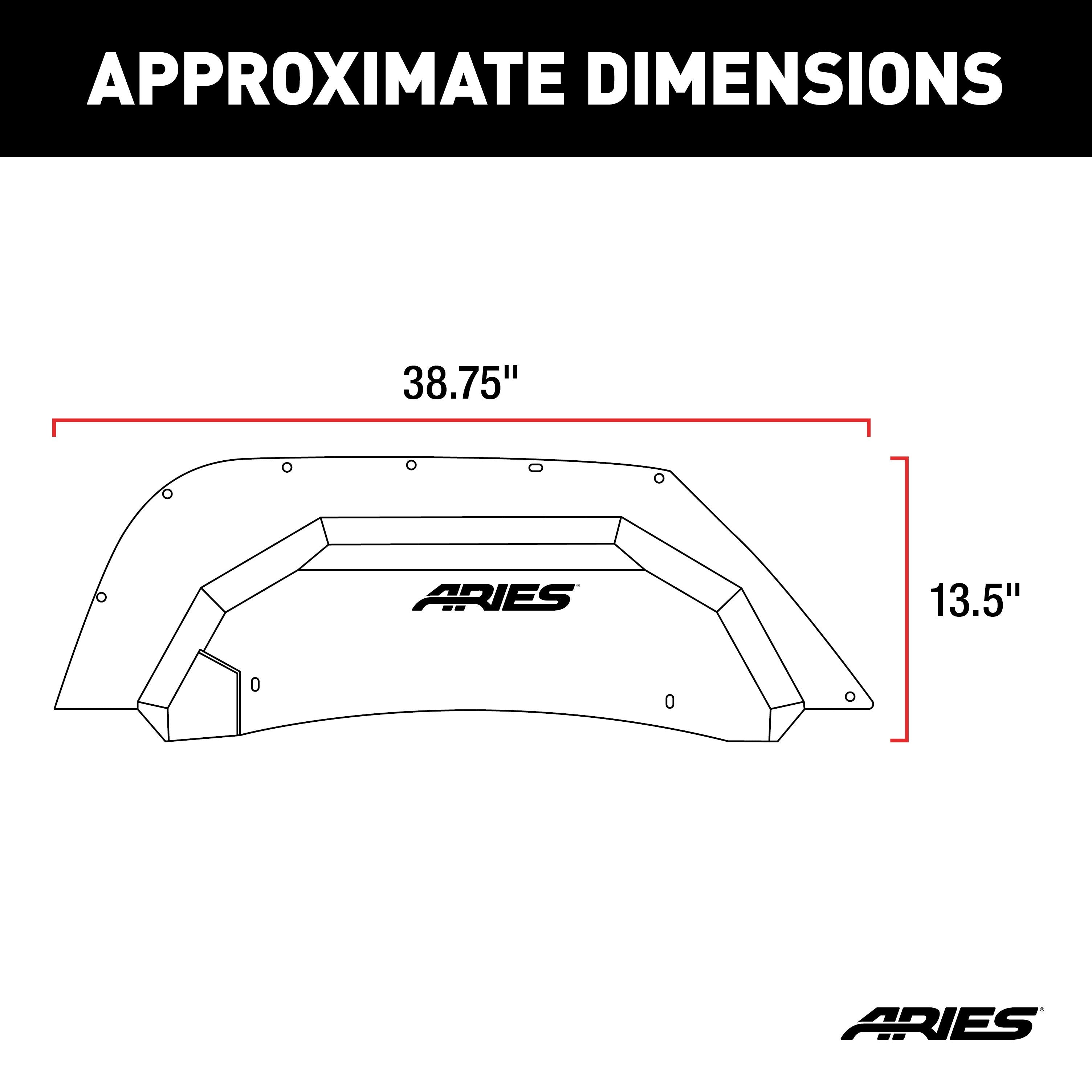 ARIES Jeep Wrangler JK Aluminum Rear Inner Fender Liners, 2018 Jeep Wrangler