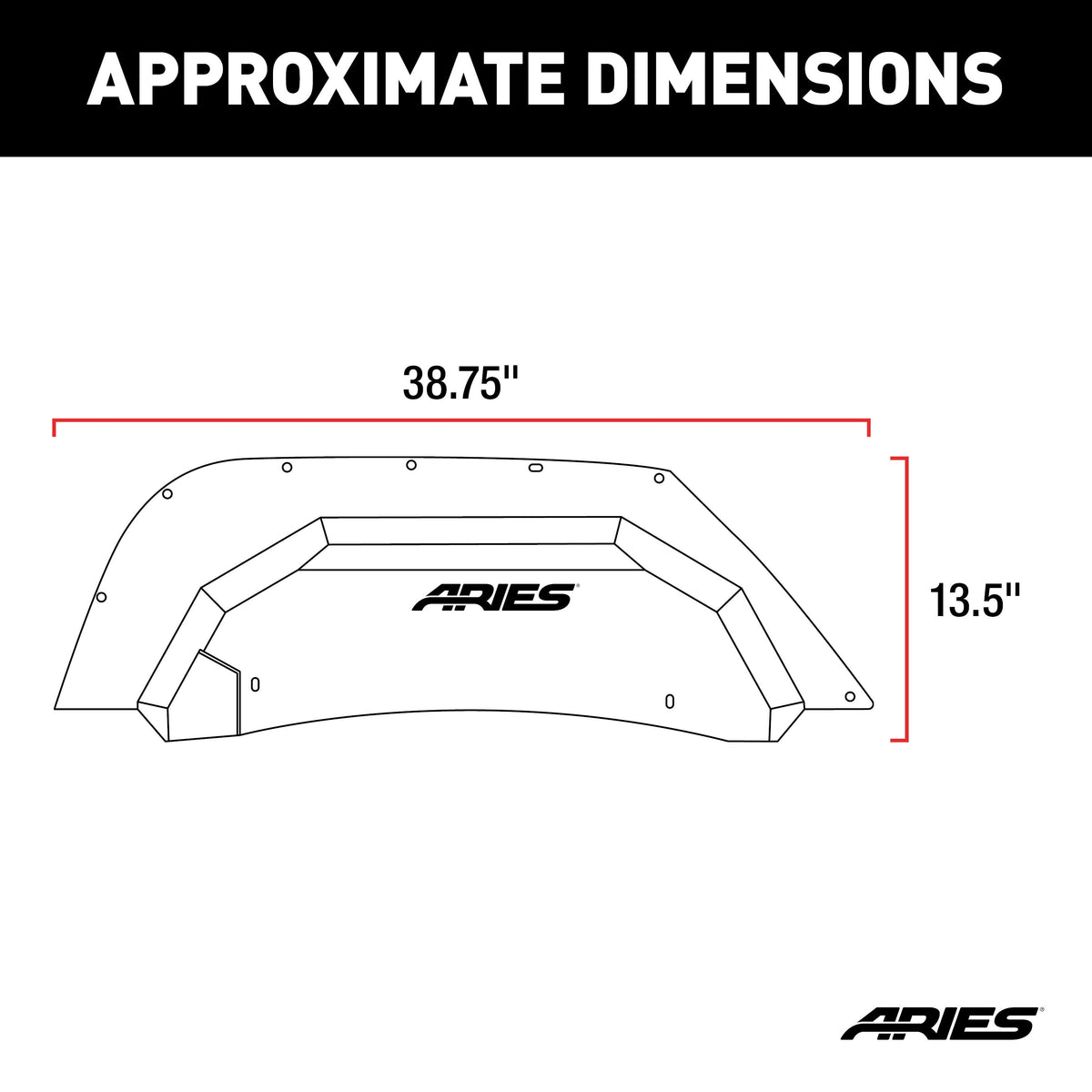 ARIES Jeep Wrangler JK Aluminum Rear Inner Fender Liners, 2018 Jeep Wrangler