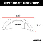 ARIES Jeep Wrangler JL Aluminum Rear Inner Fender Liners, 2018-2026 Jeep Wrangler