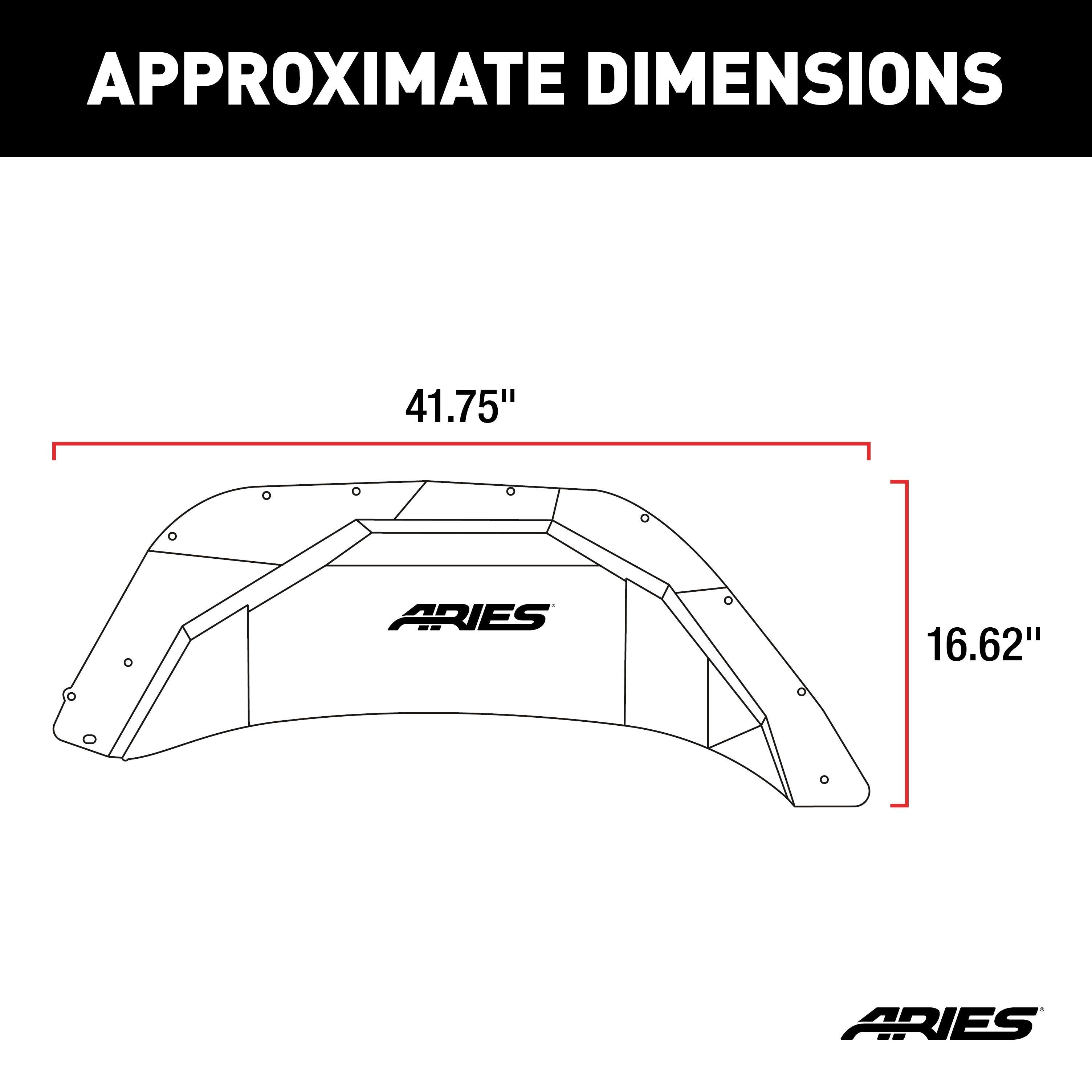 ARIES Jeep Wrangler JL Aluminum Rear Inner Fender Liners, 2018-2026 Jeep Wrangler