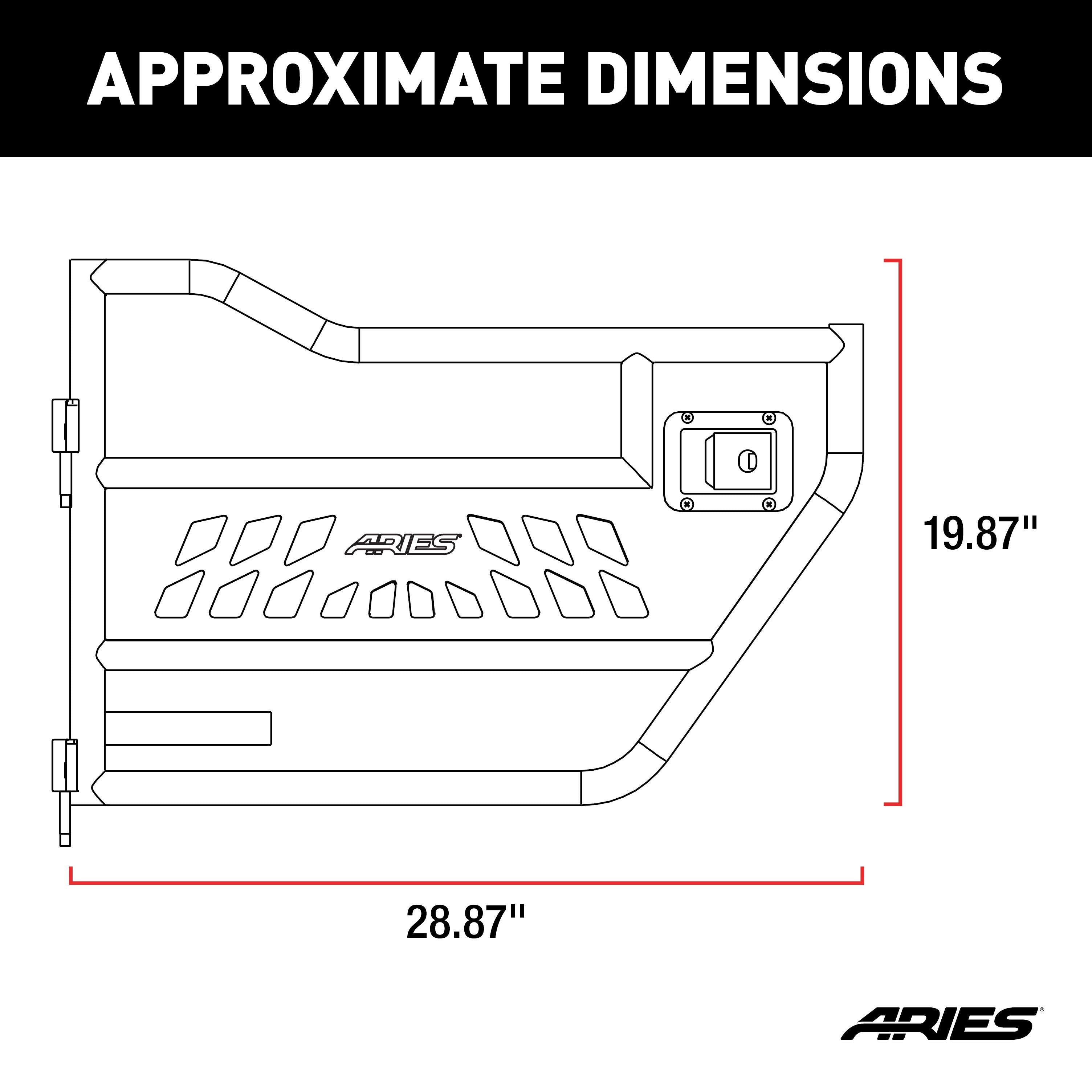 ARIES Jeep Wrangler JK Aluminum Rear Tube Doors, 2018 Jeep Wrangler