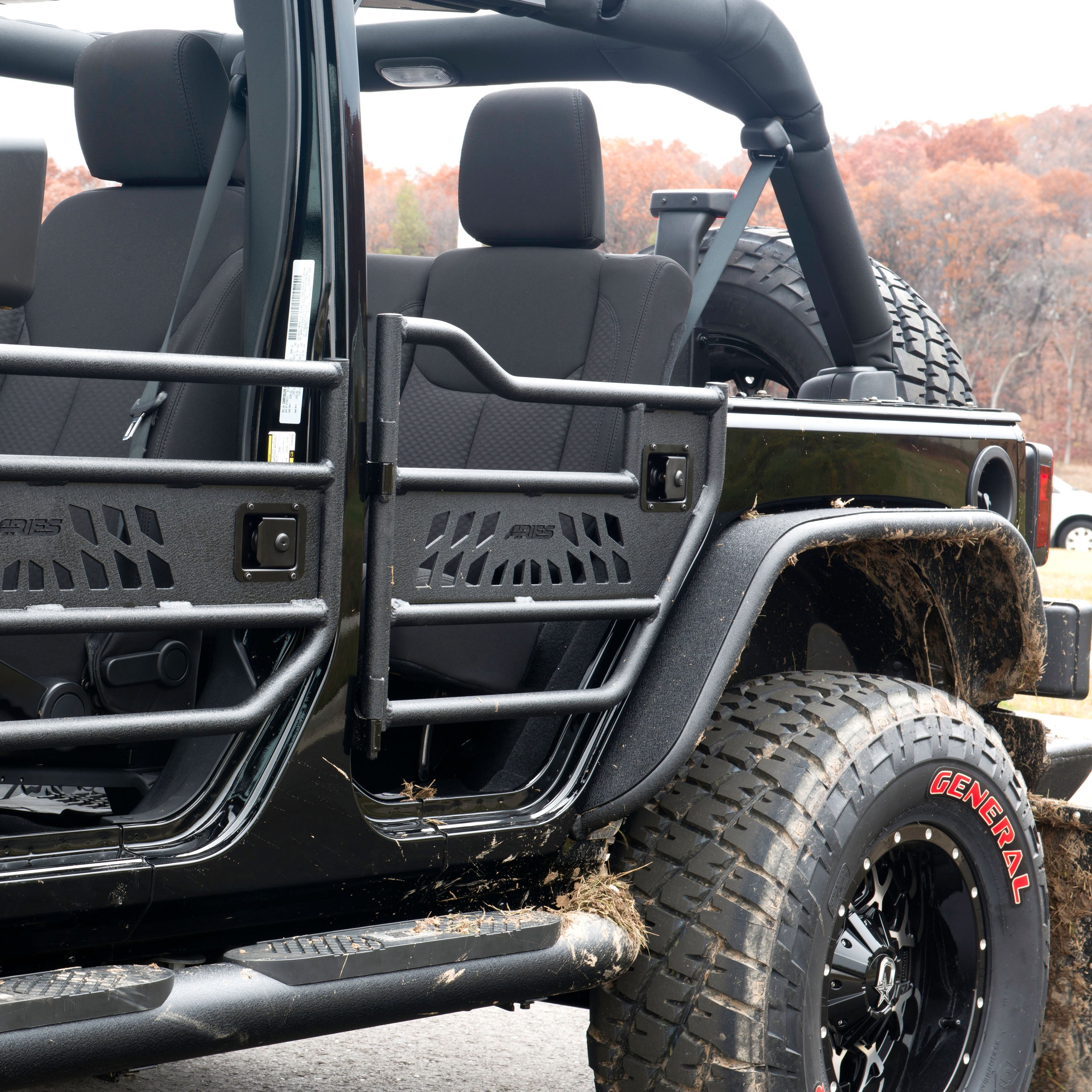 ARIES Jeep Wrangler JK Aluminum Rear Tube Doors, 2018 Jeep Wrangler
