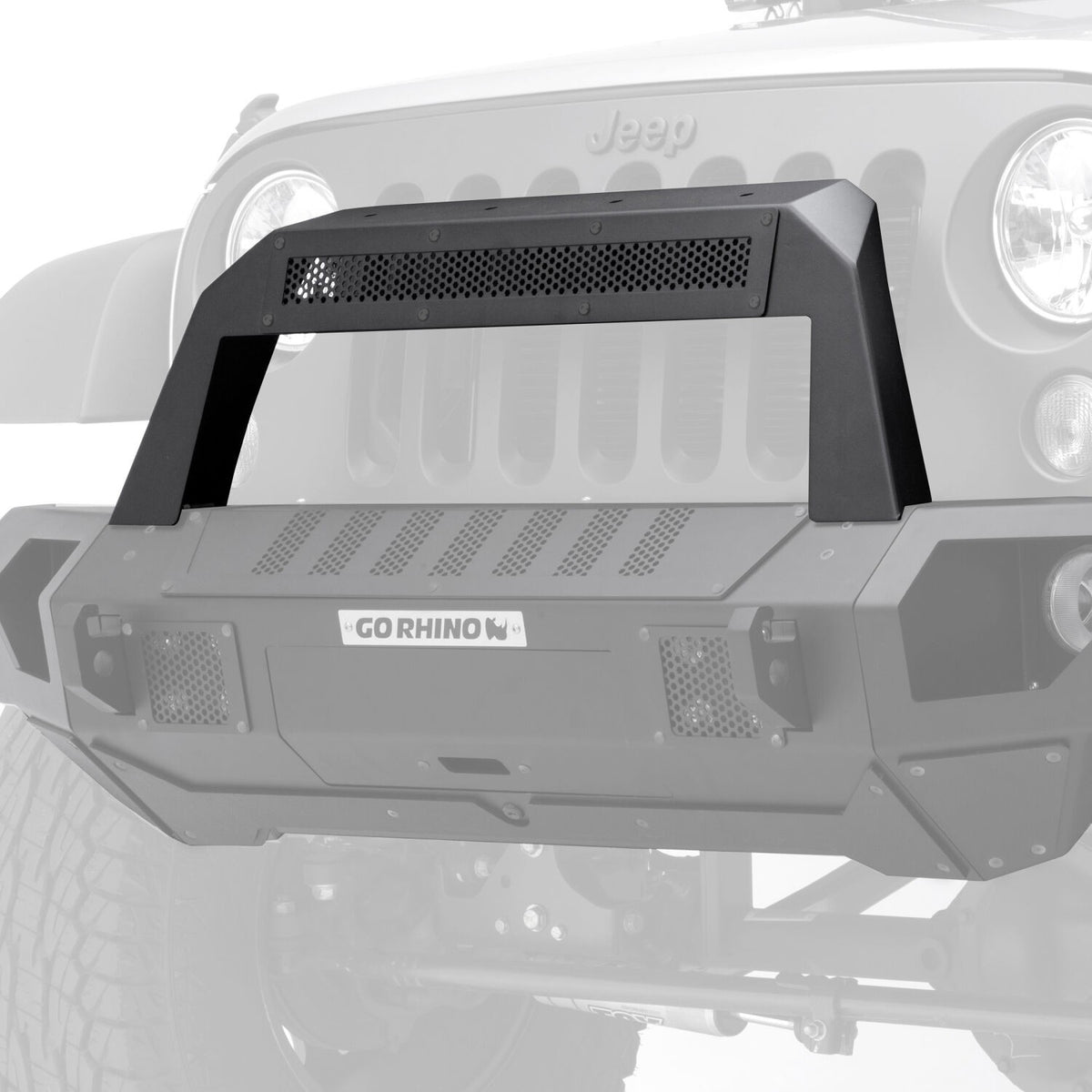 Trailline 10 Light Mount Bar Textured Black 2011-2026 Jeep Wrangler JK/JL 2020-2025 Jeep Gladiator 2021-2025 Ford Bronco Go Rhino