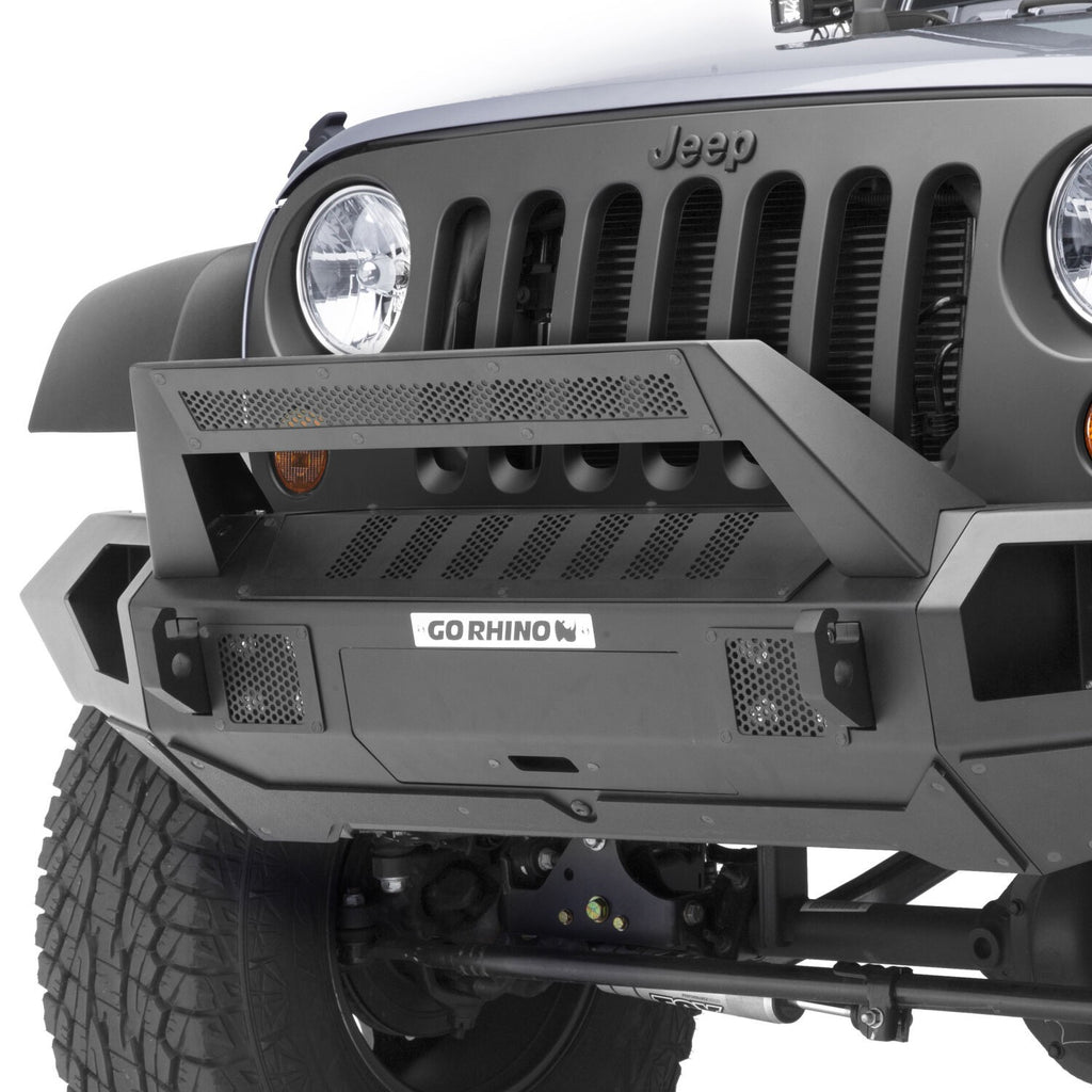 Trailline 20 Light Mount Bar Textured Black 2007-2026 Jeep Wrangler JK/JL 2020-2025 Jeep Gladiator 2021-2025 Ford Bronco Go Rhino