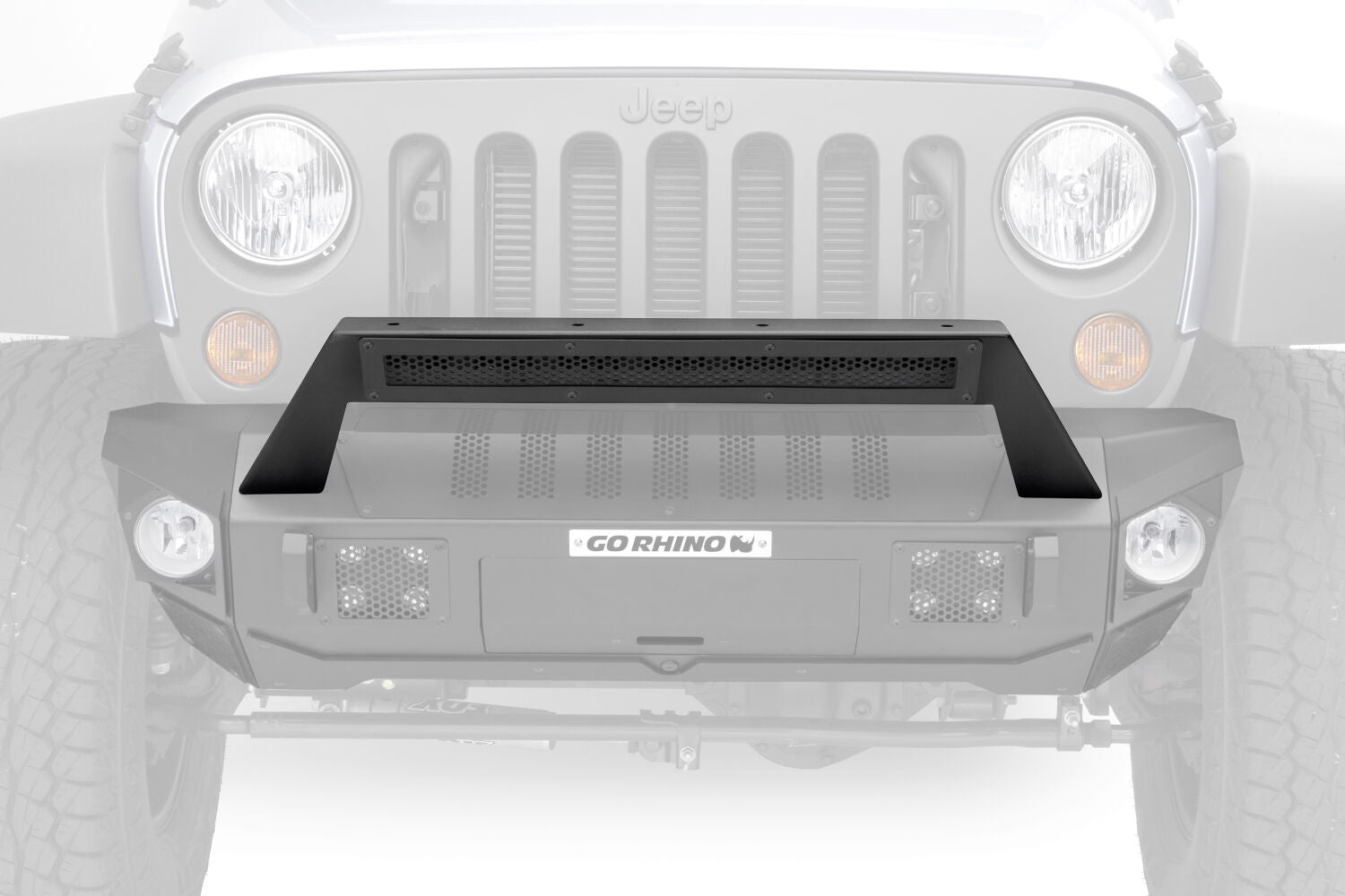 Trailline 20 Light Mount Bar Textured Black 2007-2026 Jeep Wrangler JK/JL 2020-2025 Jeep Gladiator 2021-2025 Ford Bronco Go Rhino