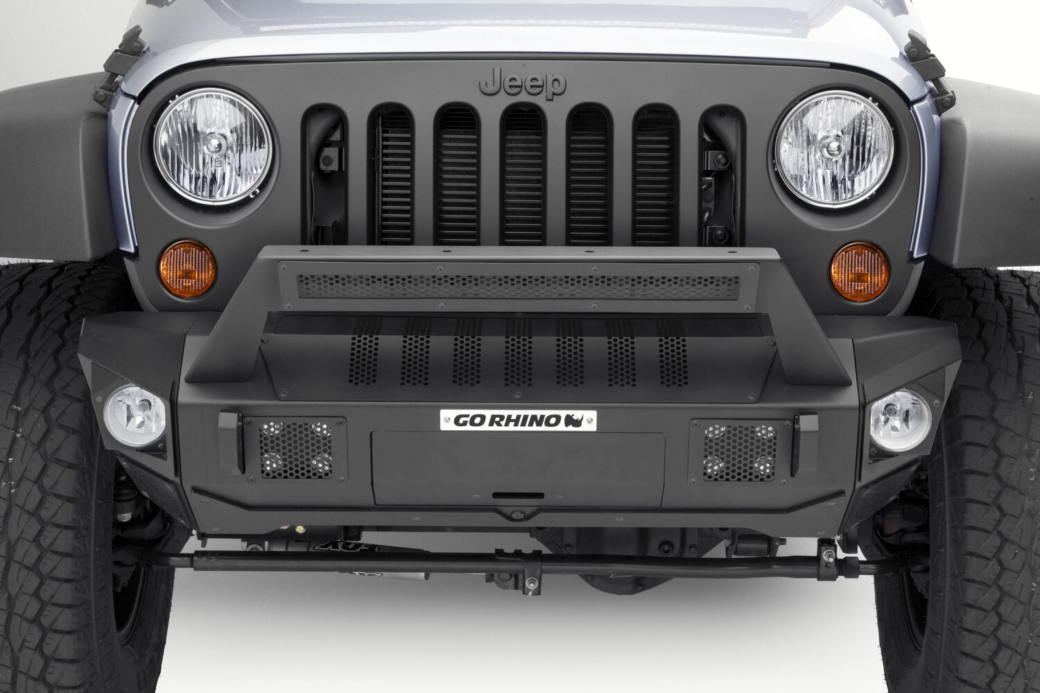Trailline 20 Light Mount Bar Textured Black 2007-2026 Jeep Wrangler JK/JL 2020-2025 Jeep Gladiator 2021-2025 Ford Bronco Go Rhino