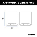 LUVERNE Rear Dually 20" x 23" Rubber Mud Guards, 2011-2016 Ford F-250/F-350/F-450 Super Duty