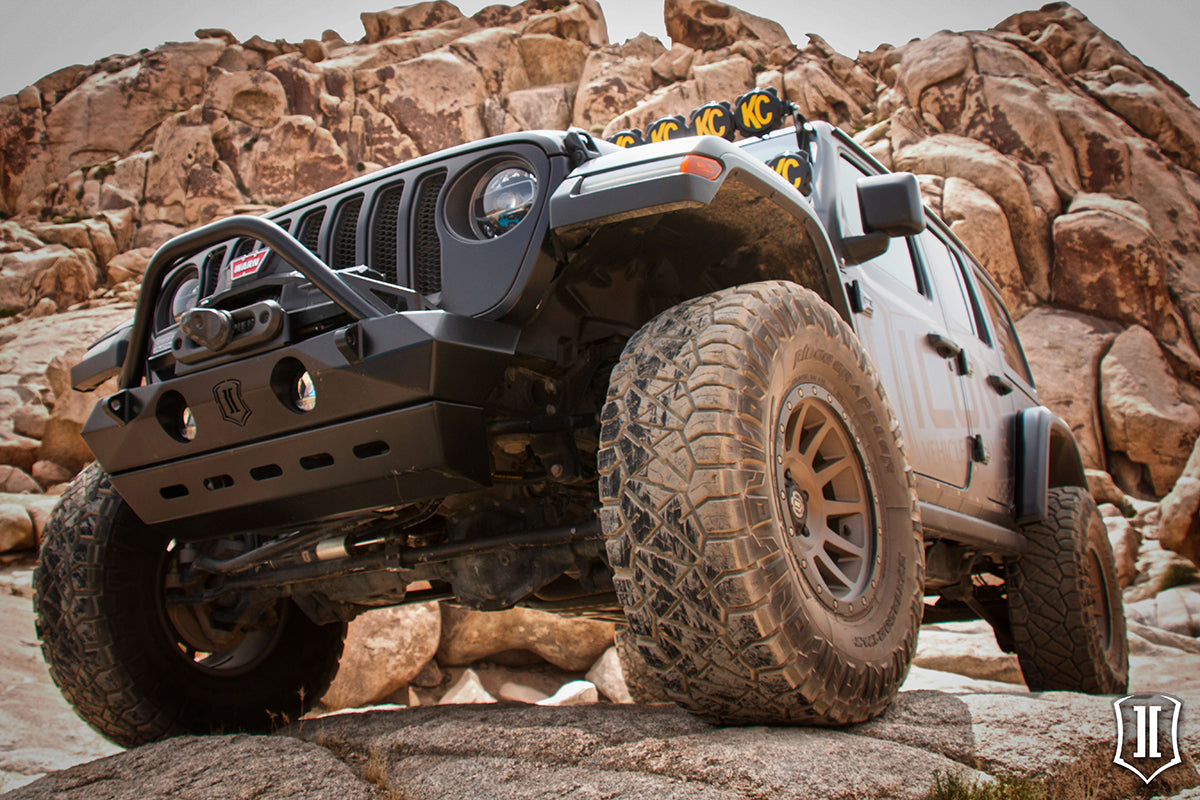 18-Up Jeep Wrangler JL / 20-Up Gladiator JT Pro Series Front Bumper Skid ICON Impact Series Offroad Armor