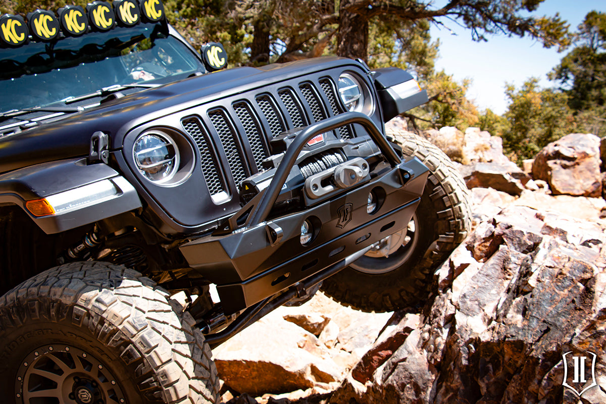 18-Up Jeep Wrangler JL / 20-Up Gladiator JT Pro Series Front Bumper w/ Bar & Tabs ICON Impact Series Offroad Armor