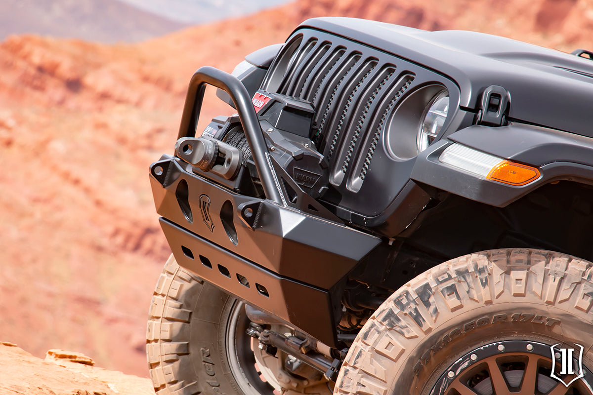 18-Up Jeep Wrangler JL / 20-Up Gladiator JT Pro Series Front Bumper w/ Bar & Tabs ICON Impact Series Offroad Armor