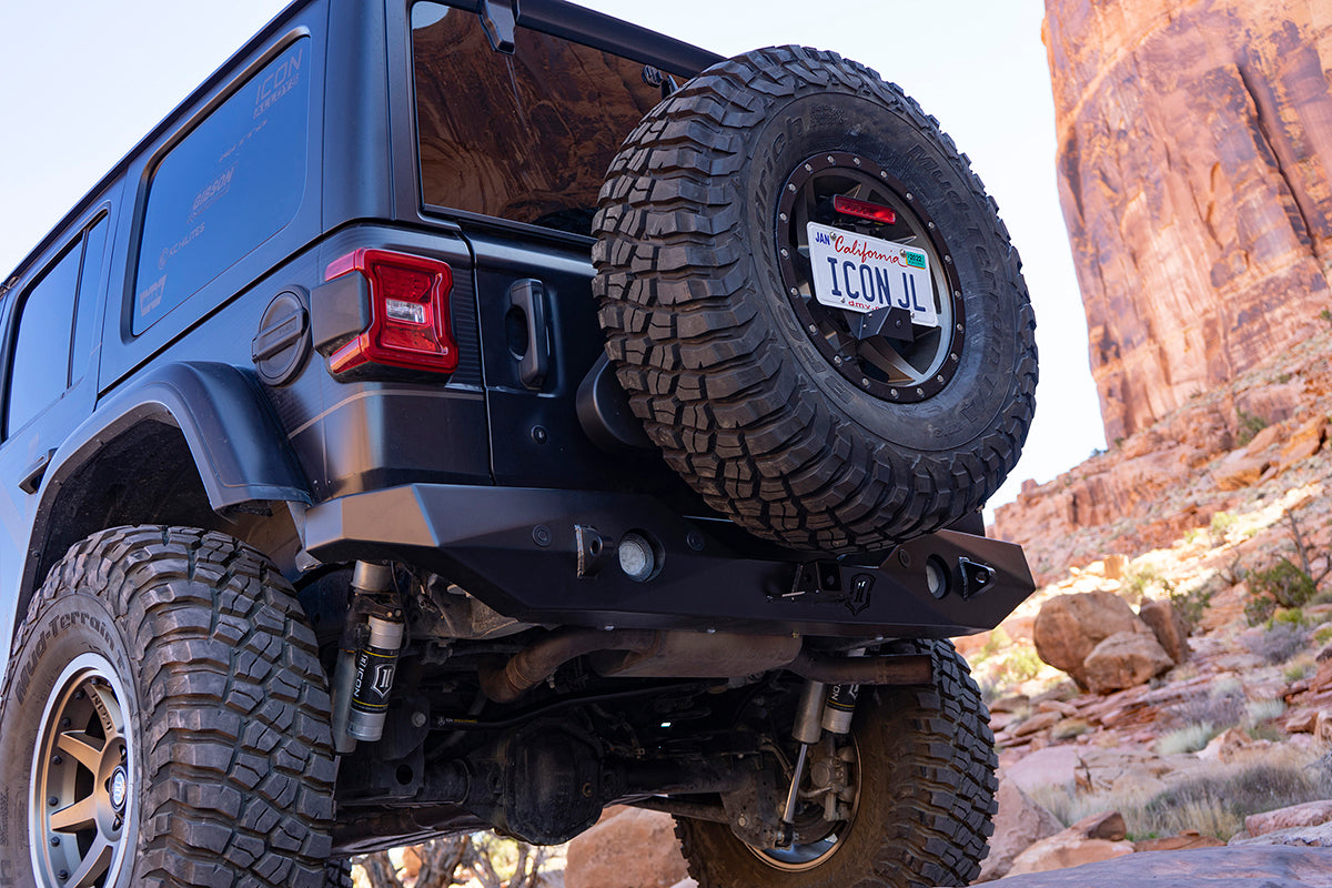 18-Up Jeep Wrangler JL License Plate Relocation Kit ICON Impact Series Offroad Armor