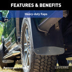 LUVERNE Rear Dually 20" x 23" Rubber Mud Guards, 2017-2026 Ford F-250/F-350/F-450 Super Duty