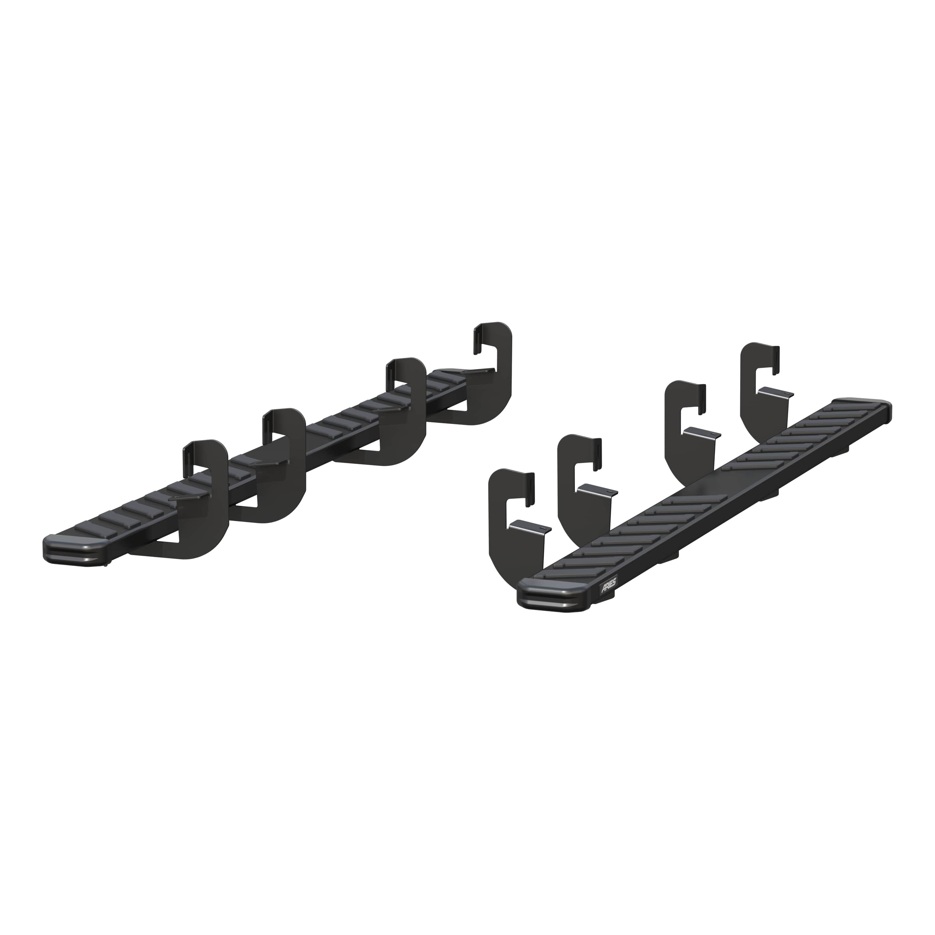 ARIES NovaTrac 6" x 91" Black E-Coat Steel Running Boards, 2019-2026 Chevy/GMC Silverado/Sierra 1500, 2020-2026 Chevy/GMC Silverado/Sierra 2500HD/3500HD