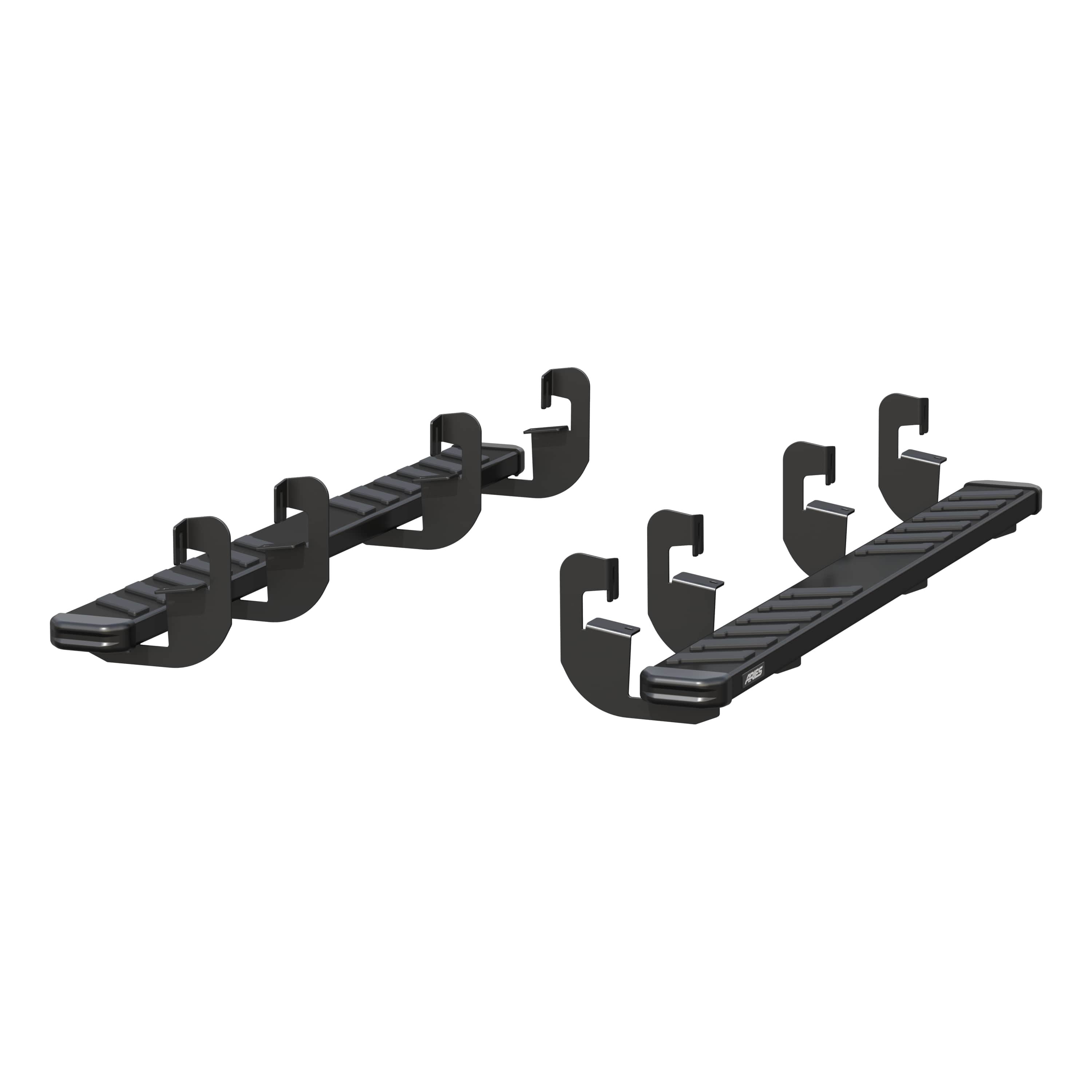 ARIES NovaTrac 6" x 75" Black E-Coat Steel Running Boards, 2019-2026 Chevy/GMC Silverado/Sierra 1500, 2020-2026 Chevy/GMC Silverado/Sierra 2500HD/3500HD